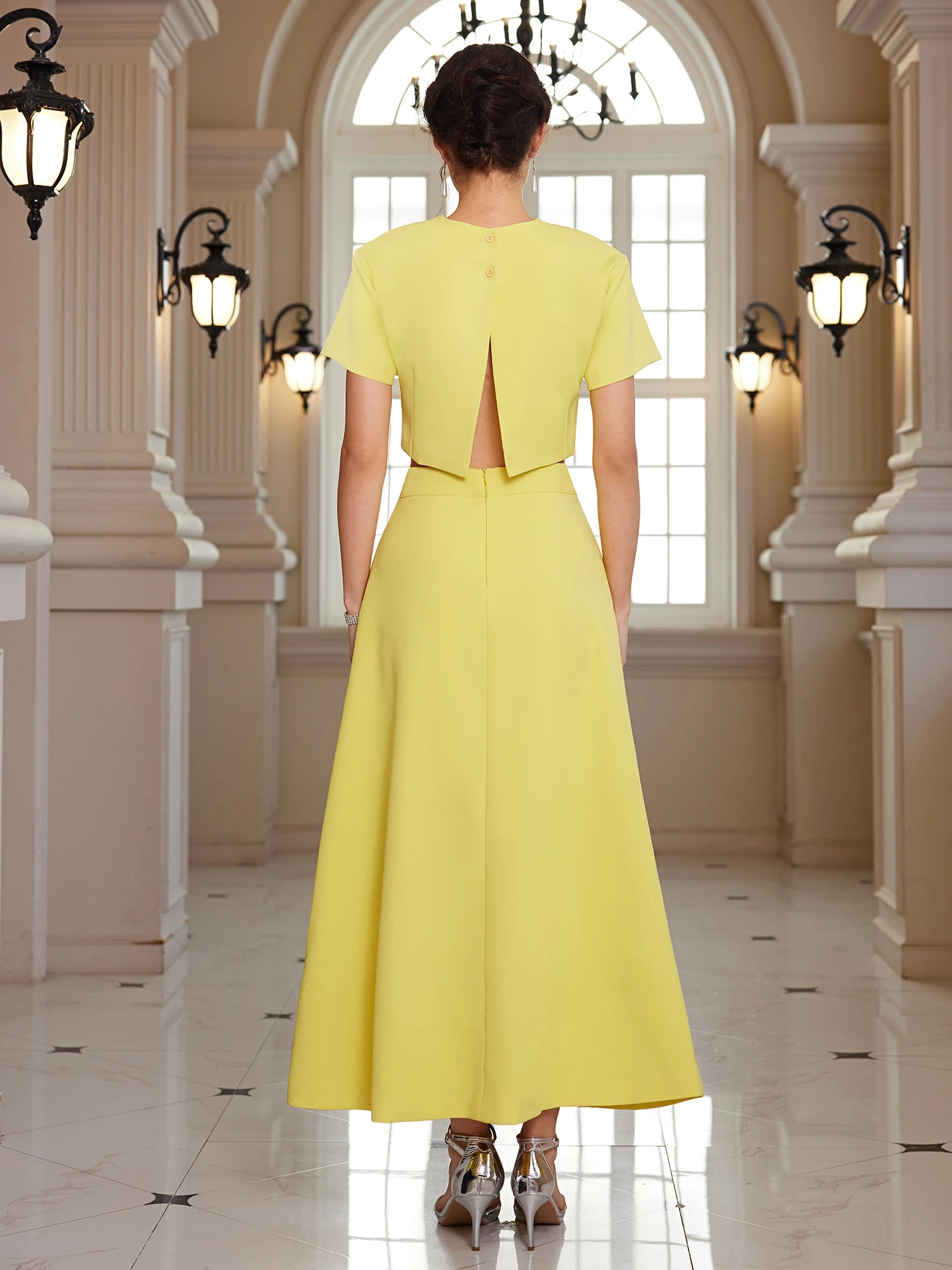 A-Line Skirt & Crop Top Vacation Set|NOOSGOP