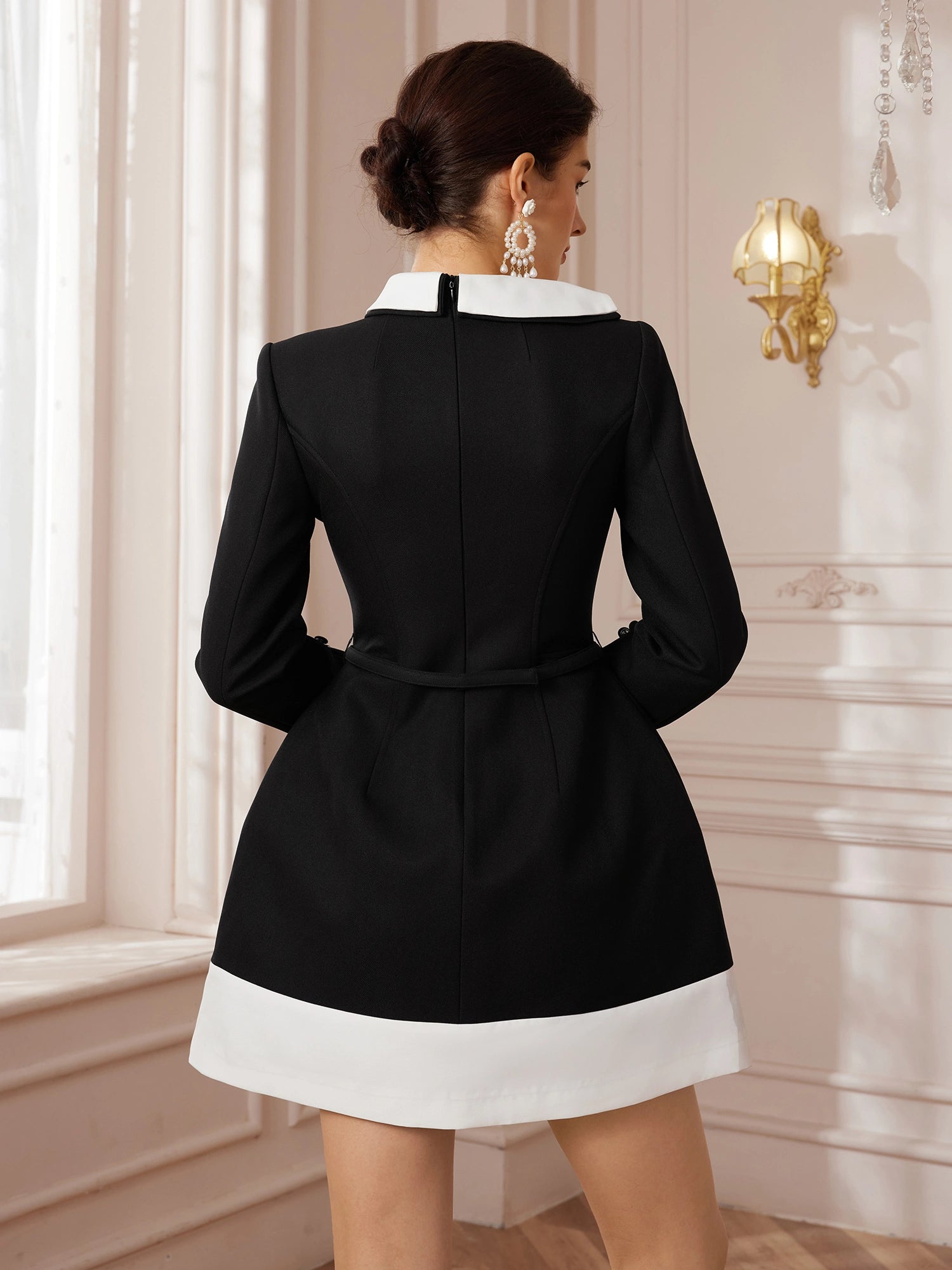 Appliqué Monochrome Midi Dress|NOOSGOP