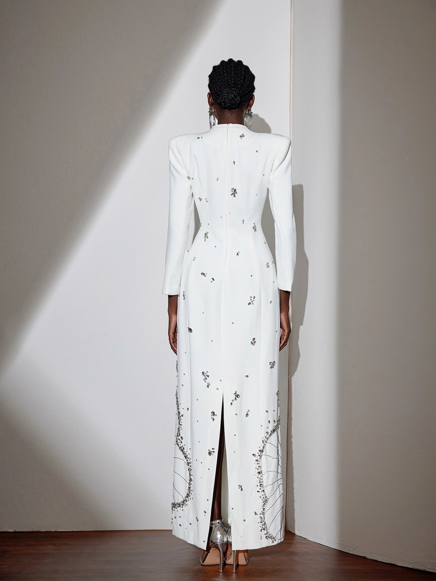 Artistic 3D Floral Rhinestone Maxi Dress|NOOSGOP