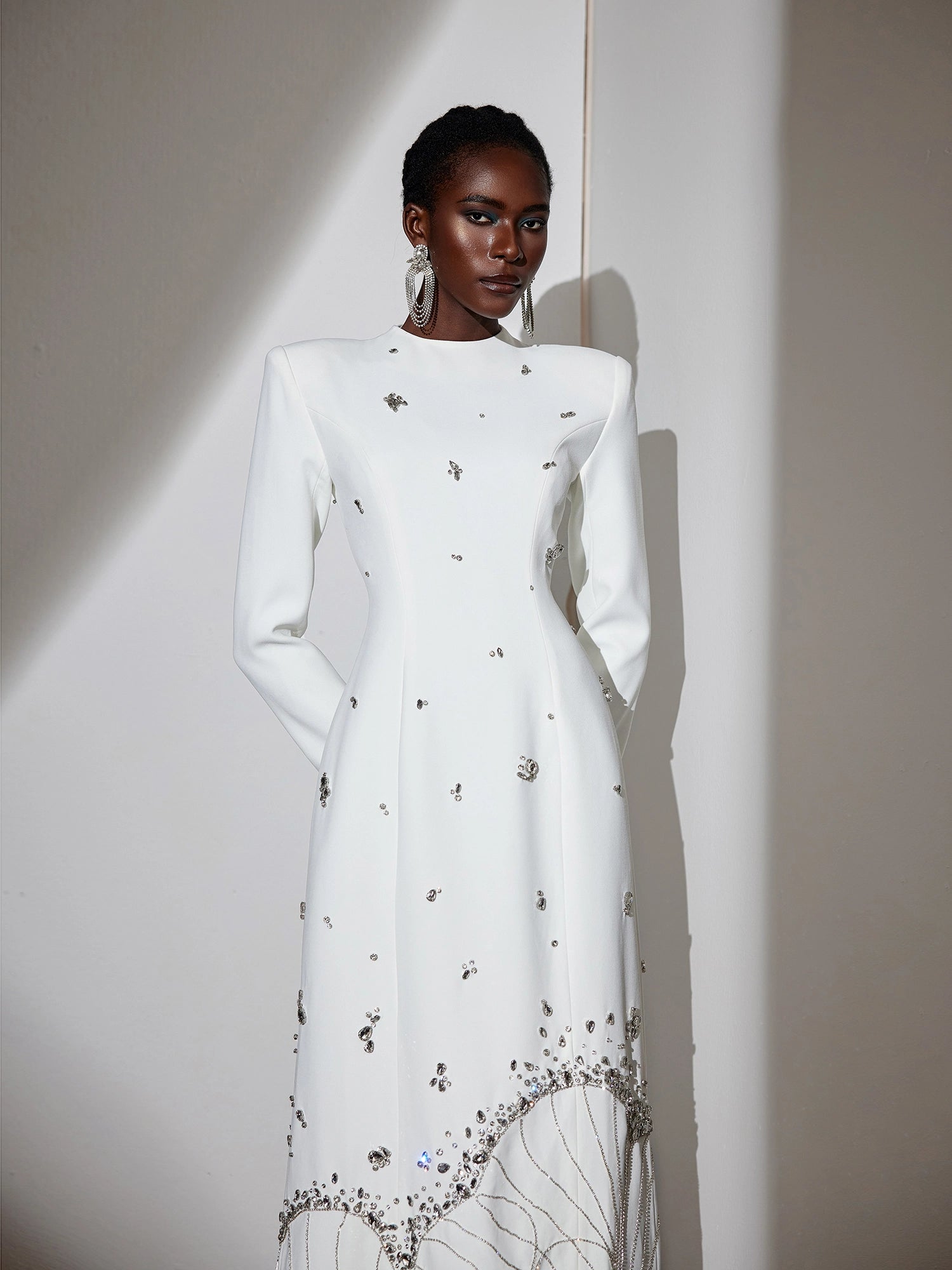 Artistic 3D Floral Rhinestone Maxi Dress|NOOSGOP