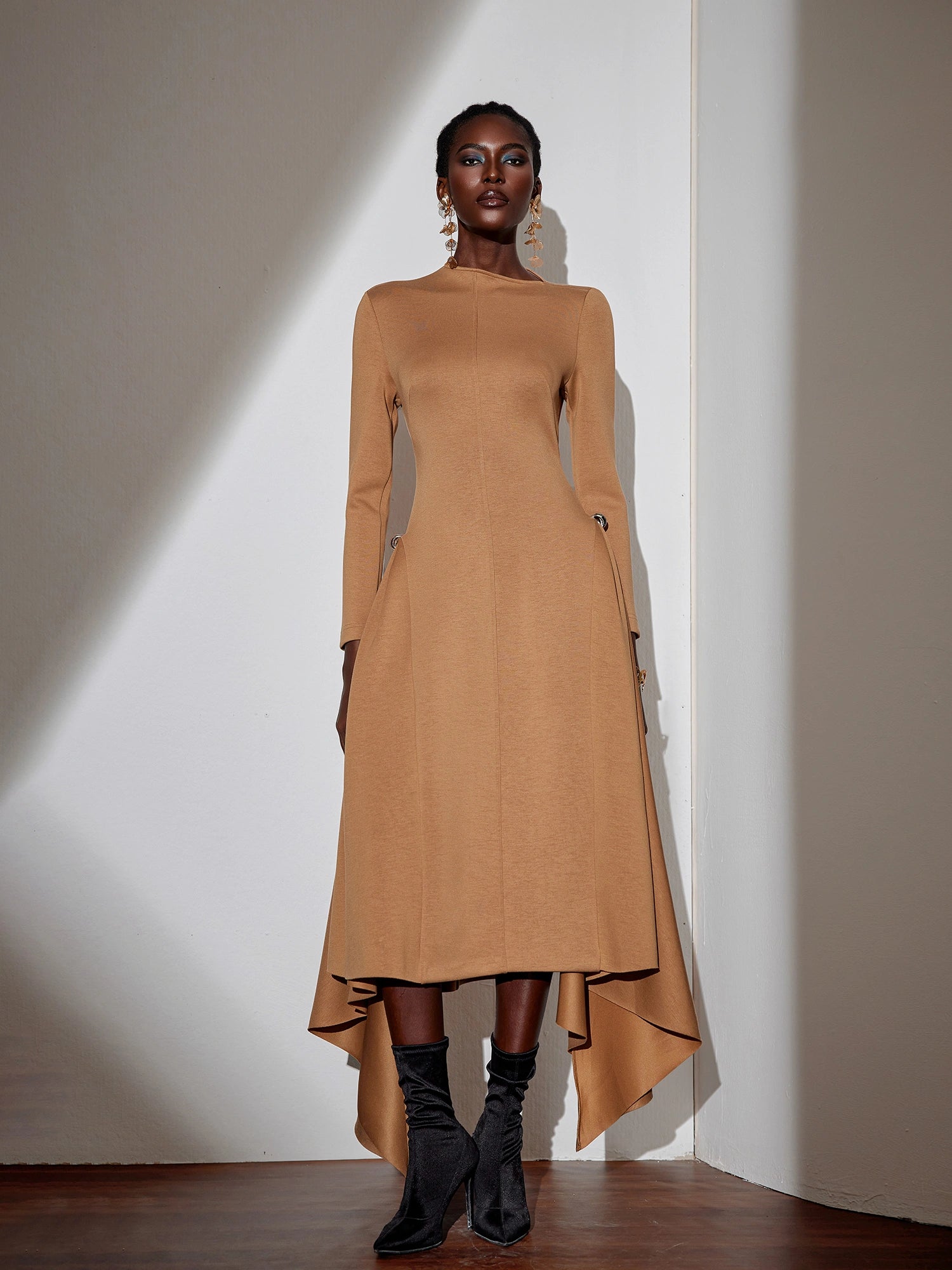 Asymmetric One-Shoulder Flowy Maxi Dress|NOOSGOP