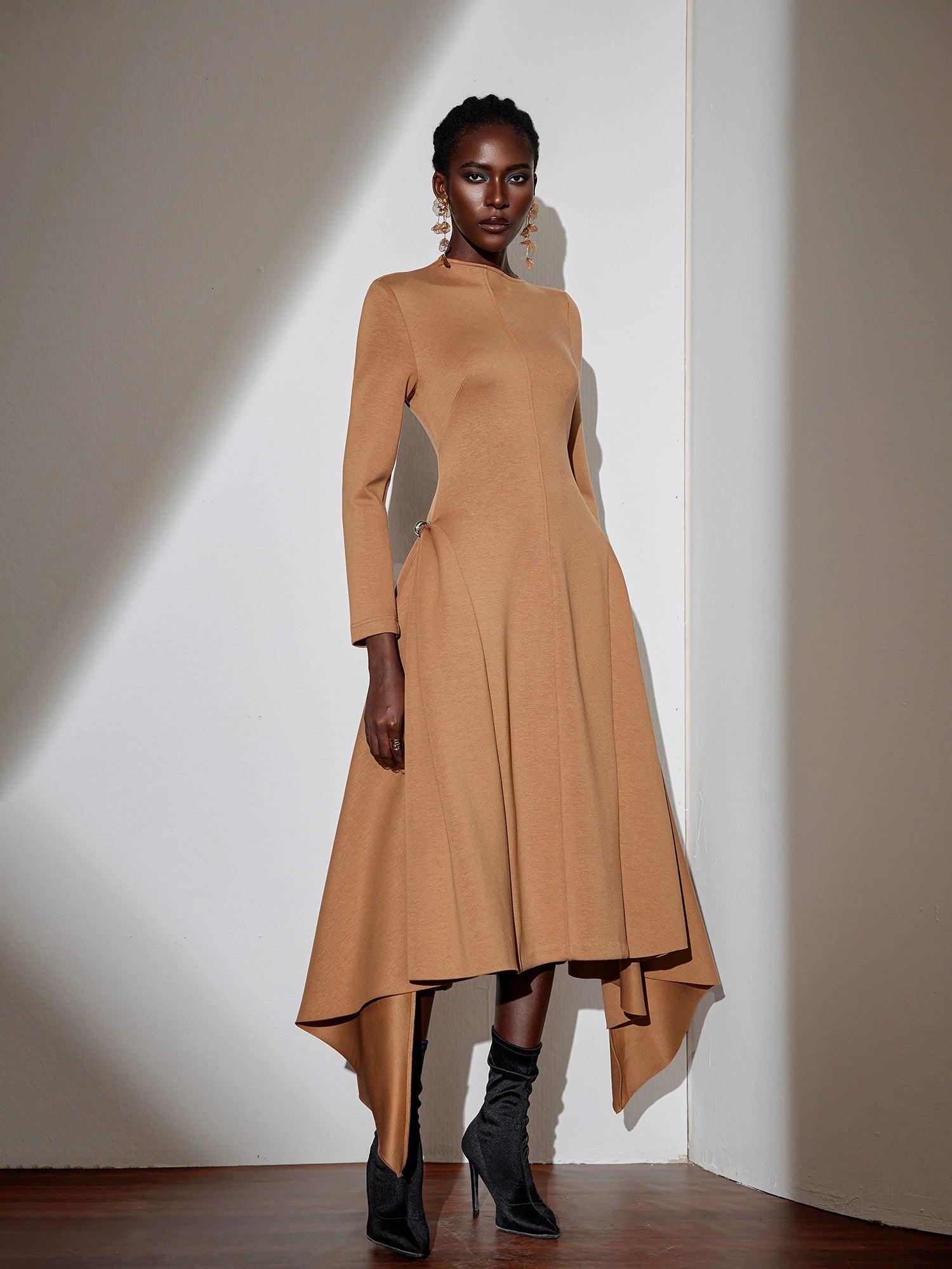 Asymmetric One-Shoulder Flowy Maxi Dress|NOOSGOP