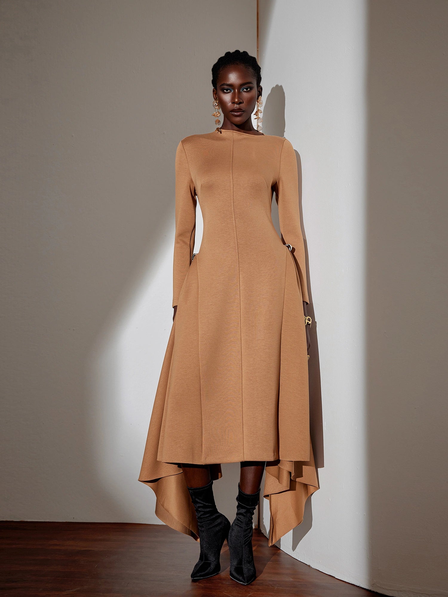 Asymmetric One-Shoulder Flowy Maxi Dress|NOOSGOP