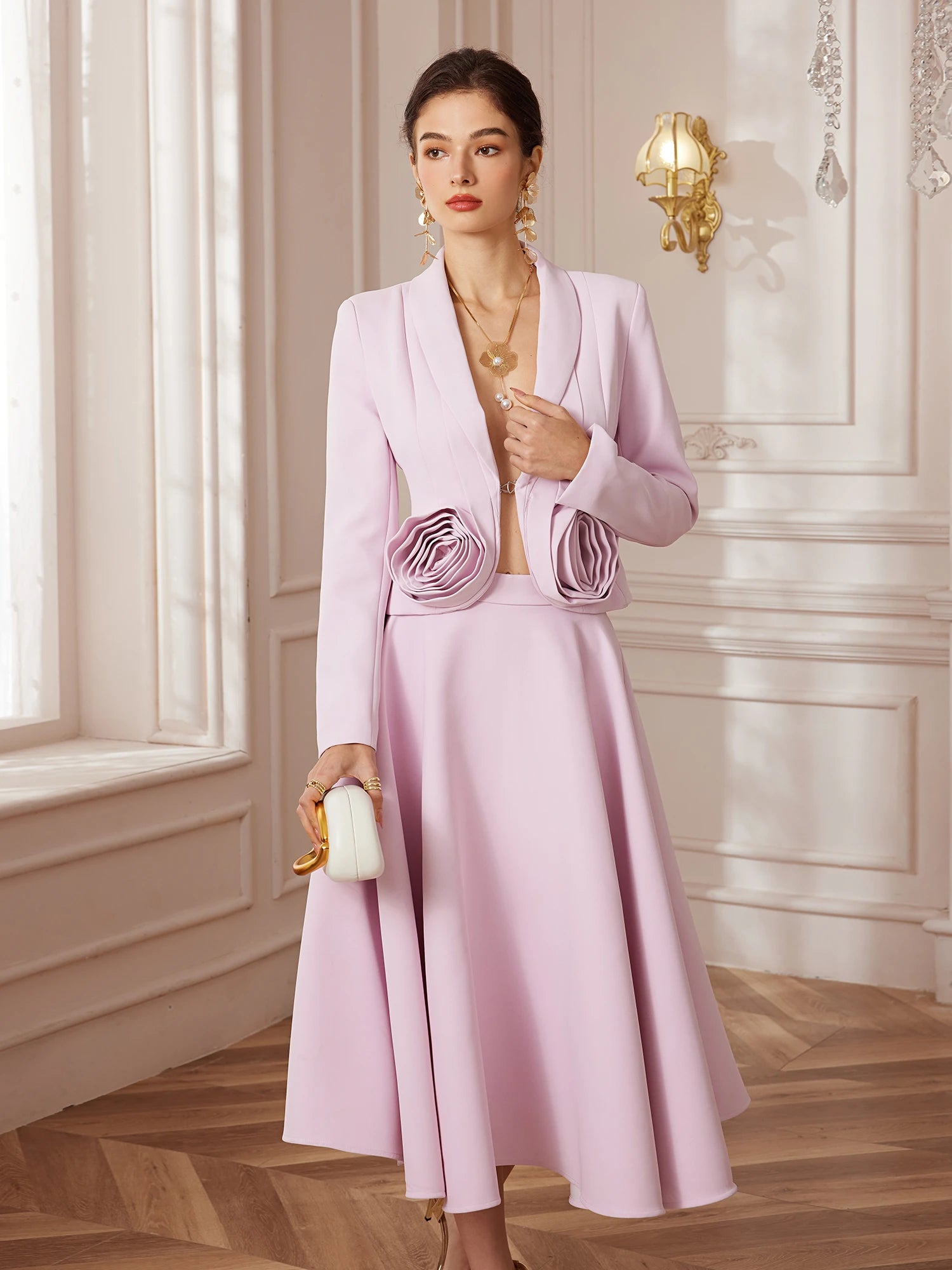 Bloom Tailored Blazer and Corded Empire Skirt|NOOSGOP