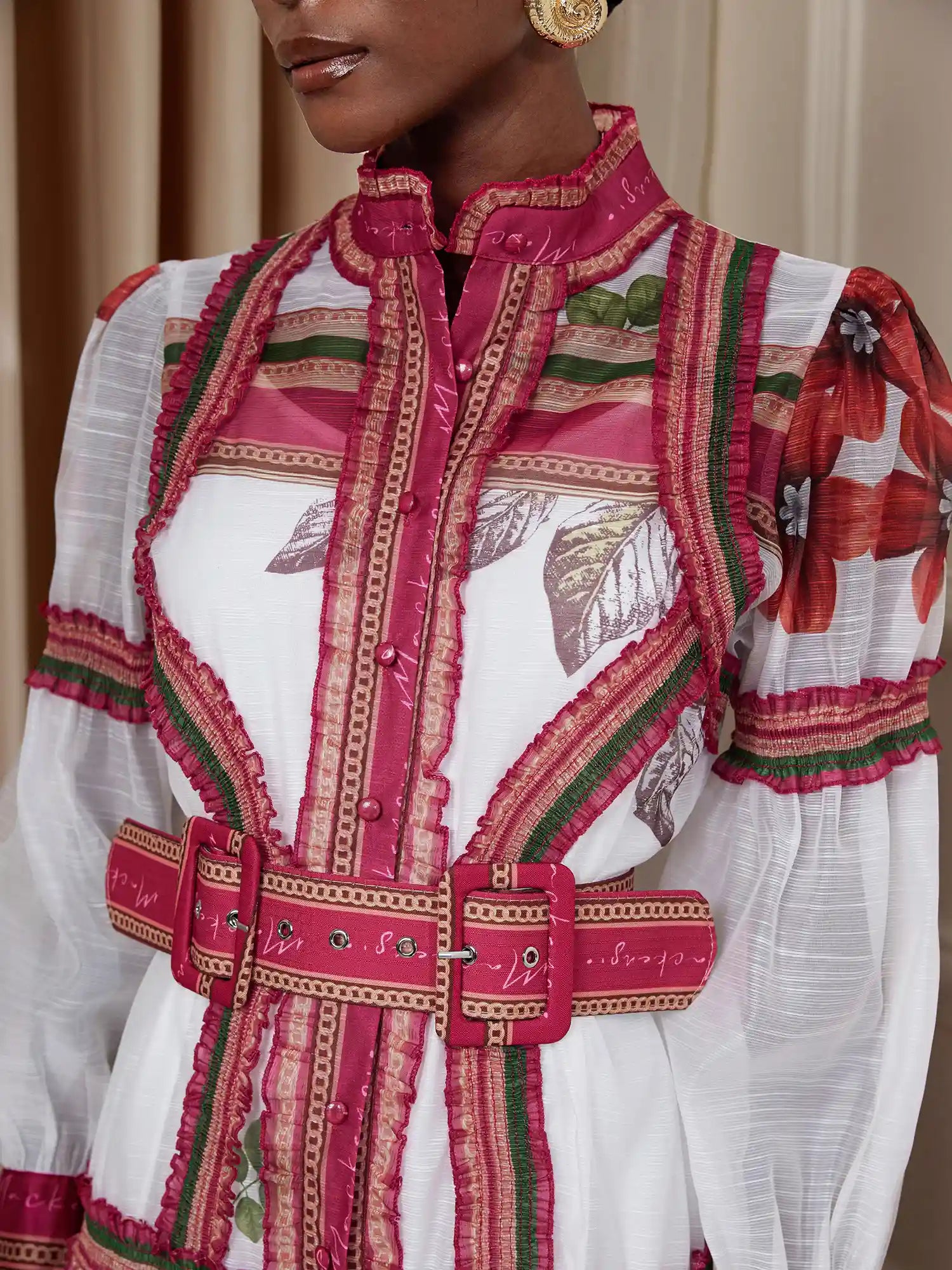 Boho High-Neck Printed Maxi Dress|NOOSGOP