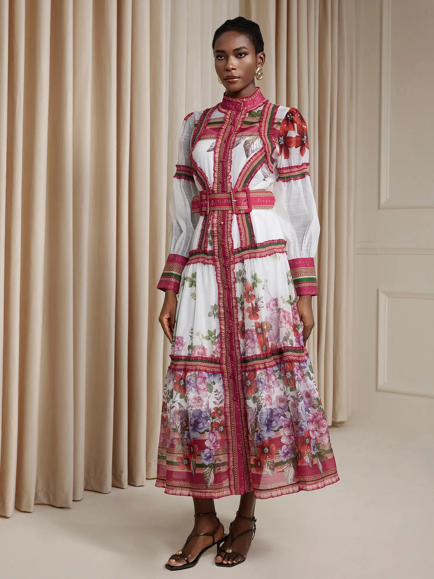 Boho High-Neck Printed Maxi Dress|NOOSGOP