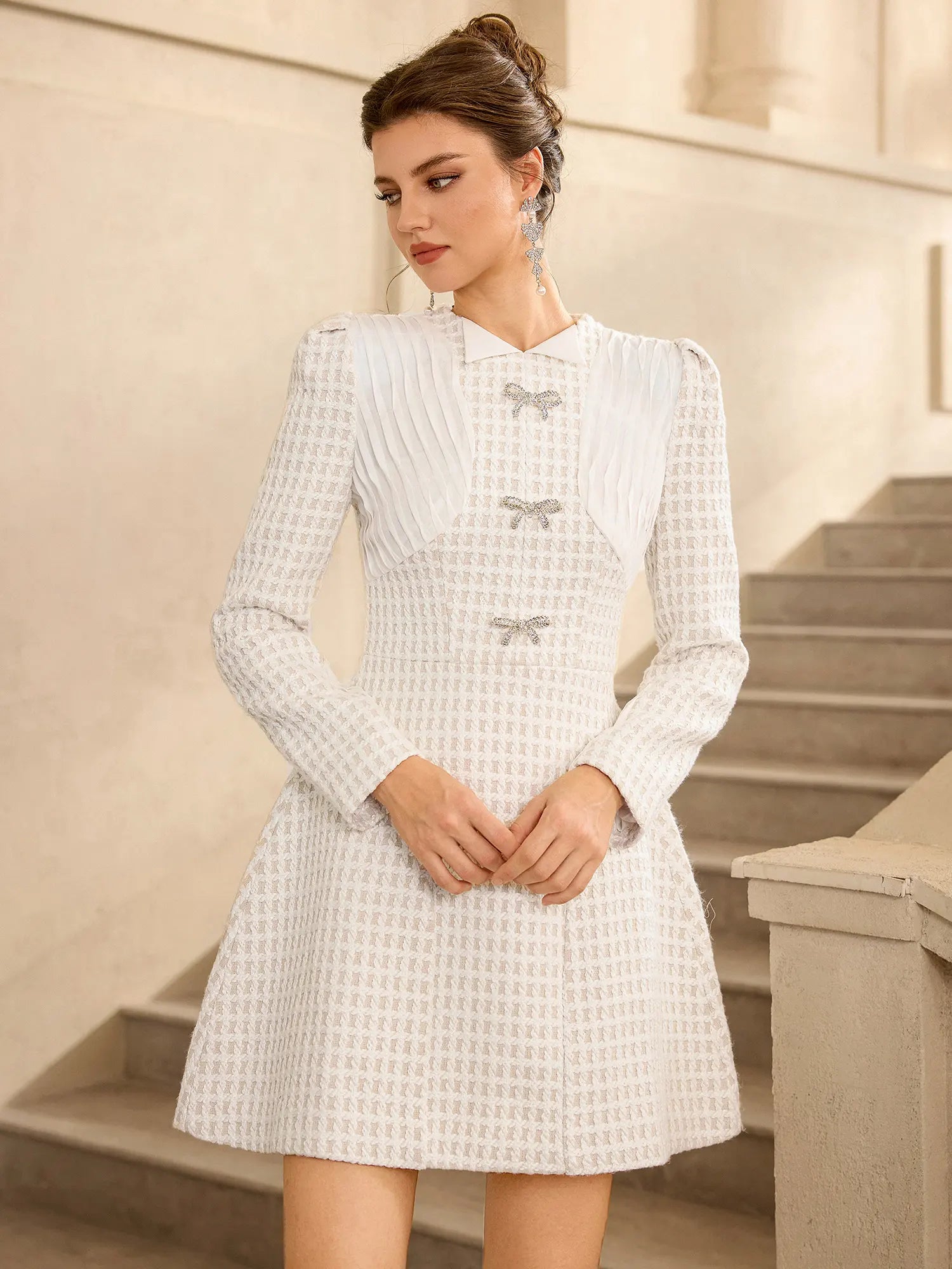 Butterfly Mesh Grid Mini Dress|NOOSGOP