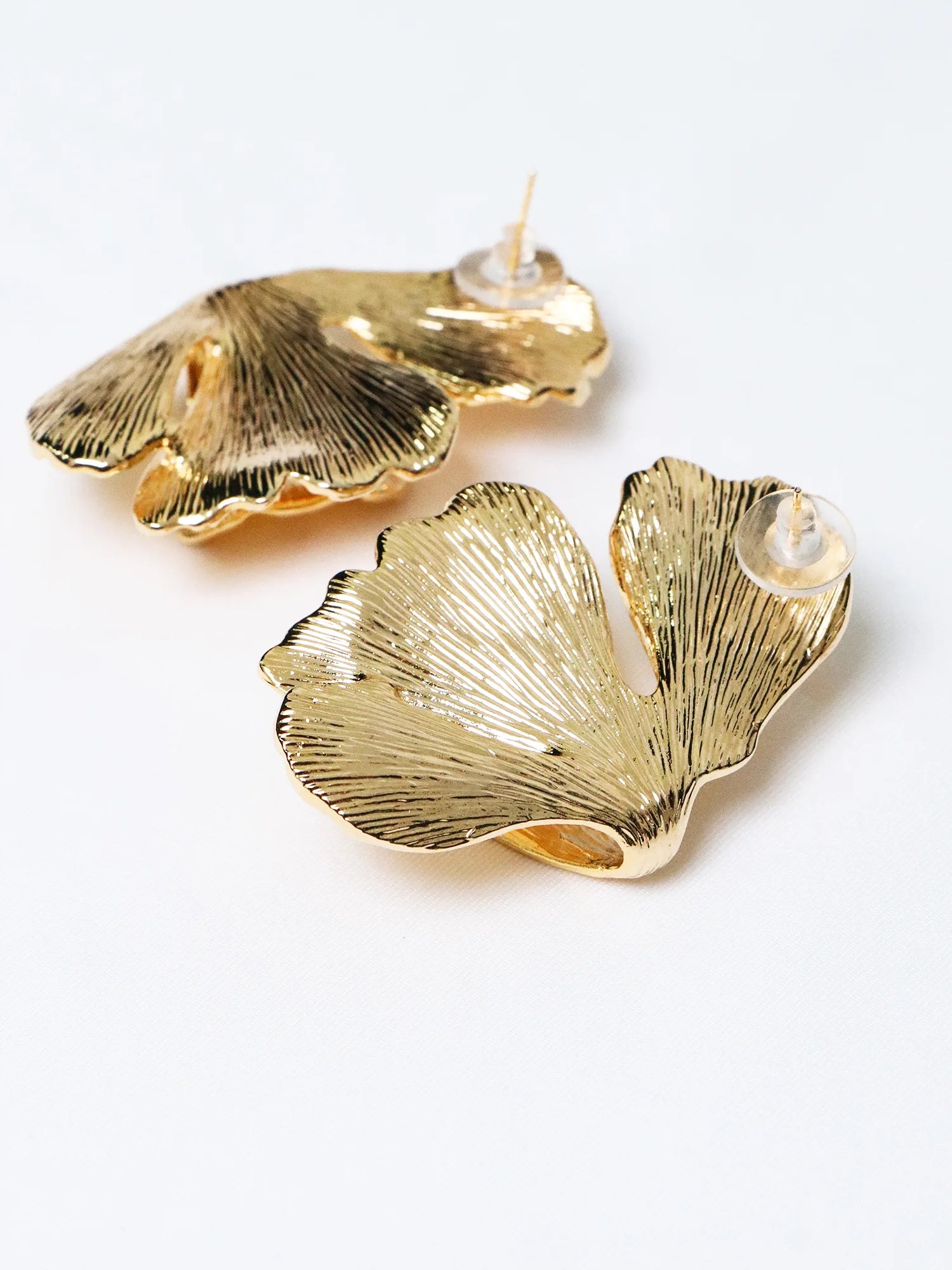 Chunky Ginkgo Leaf Dangle Earrings|NOOSGOP