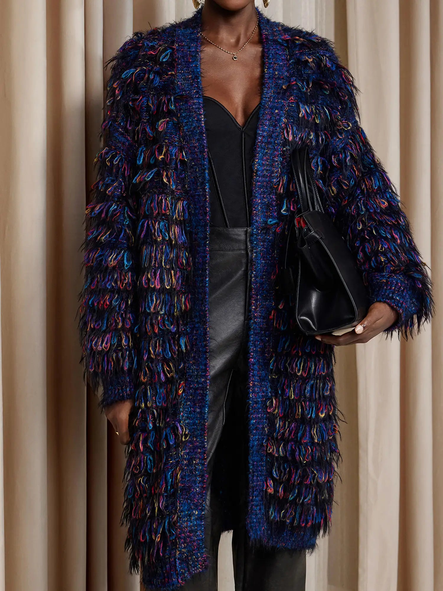 Colorful tassel sweater coat|NOOSGOP