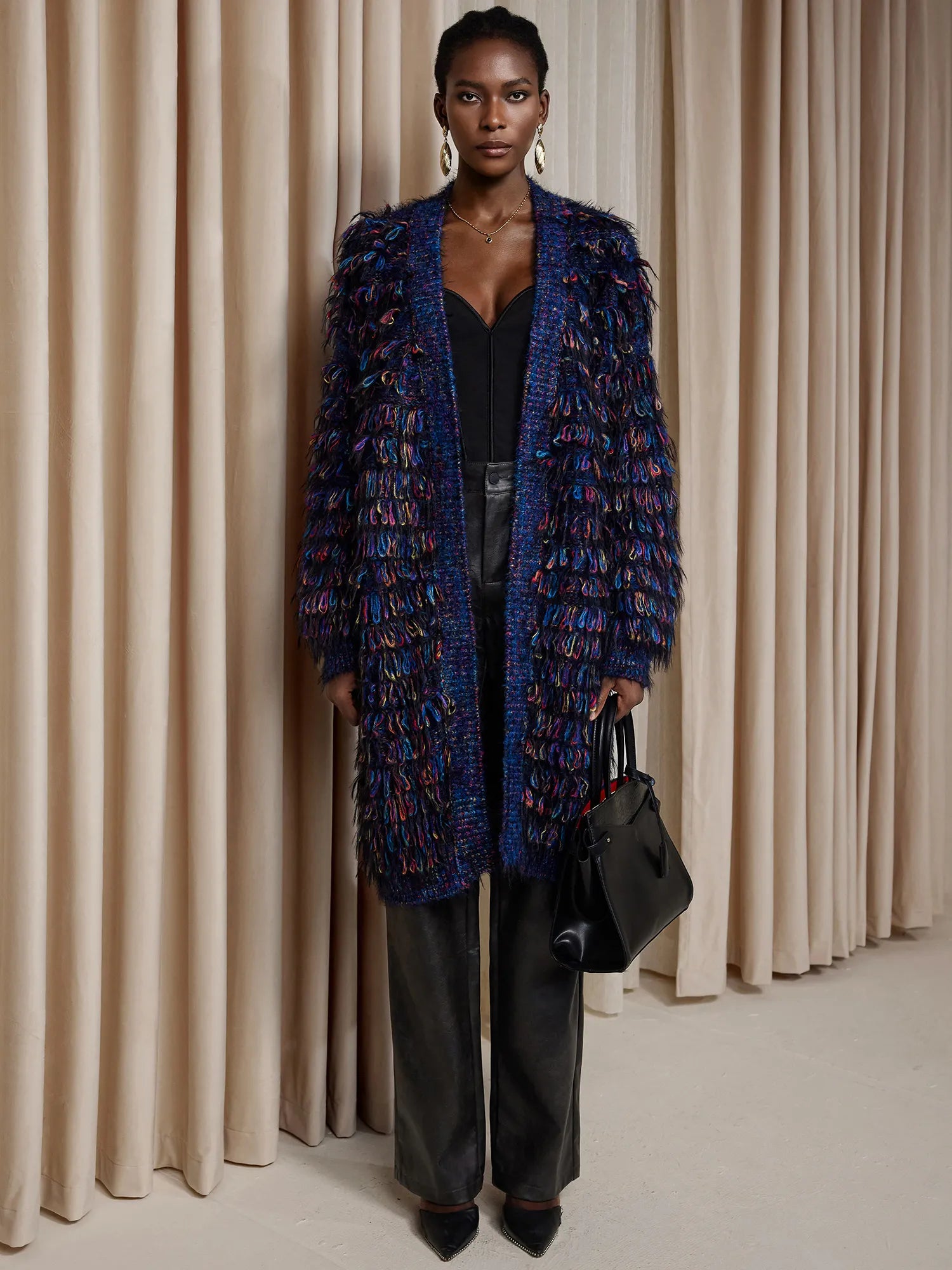 Colorful tassel sweater coat|NOOSGOP