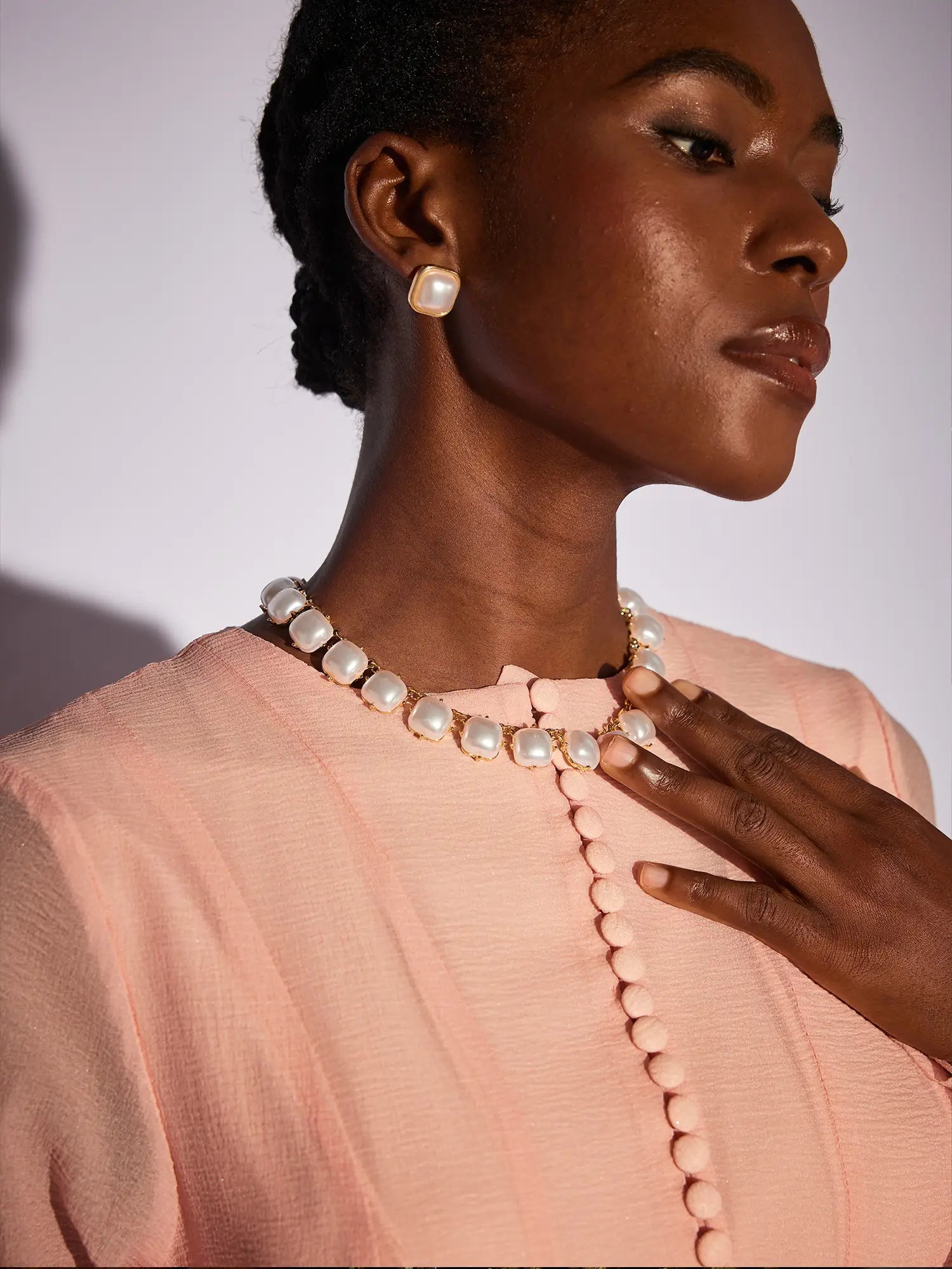 Fashion Stylish Beaded Necklace Earrings Set|NOOSGOP