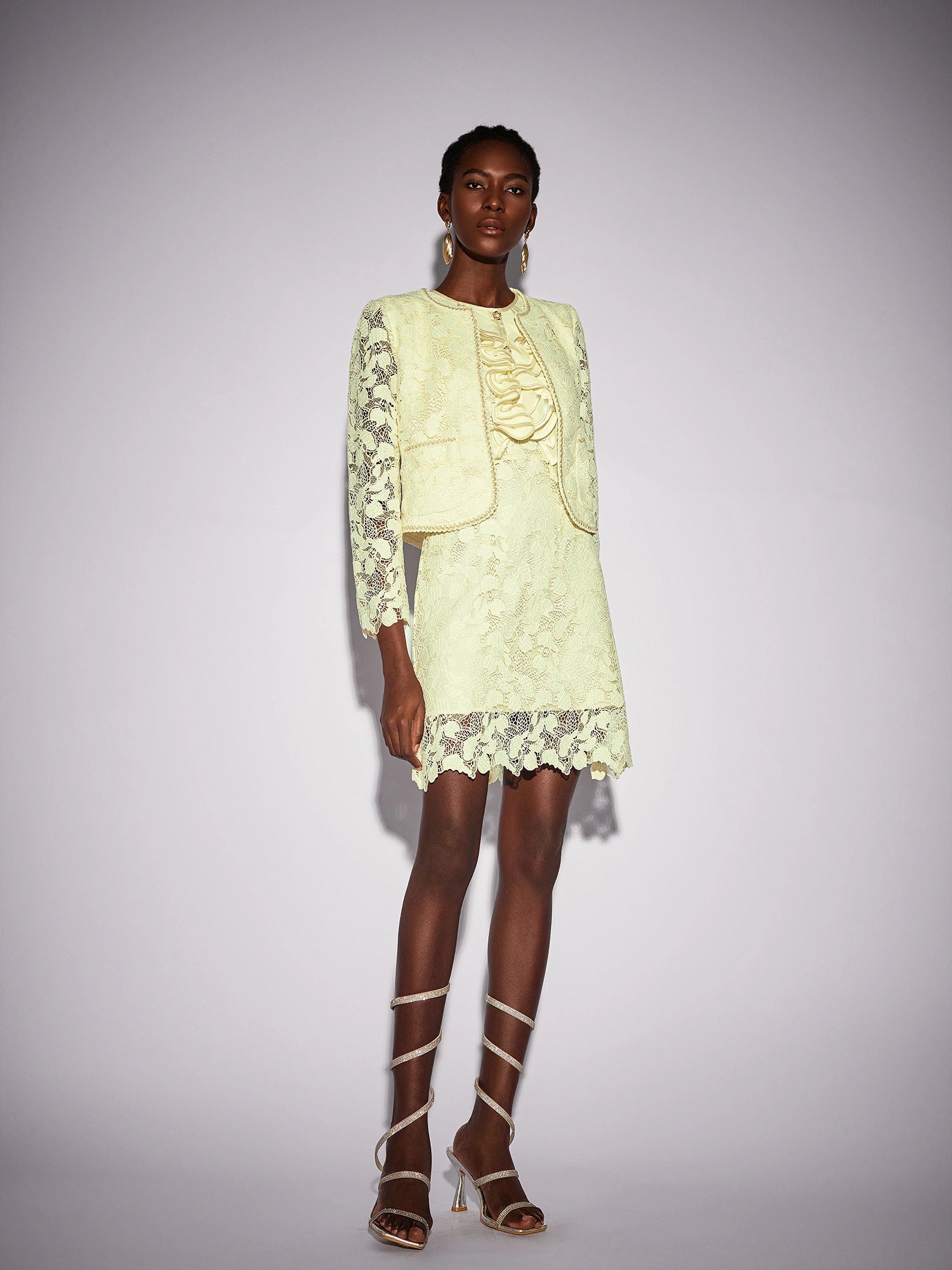 Floral Hollow-Out Two-Piece Outfit with Cover-Up|NOOSGOP