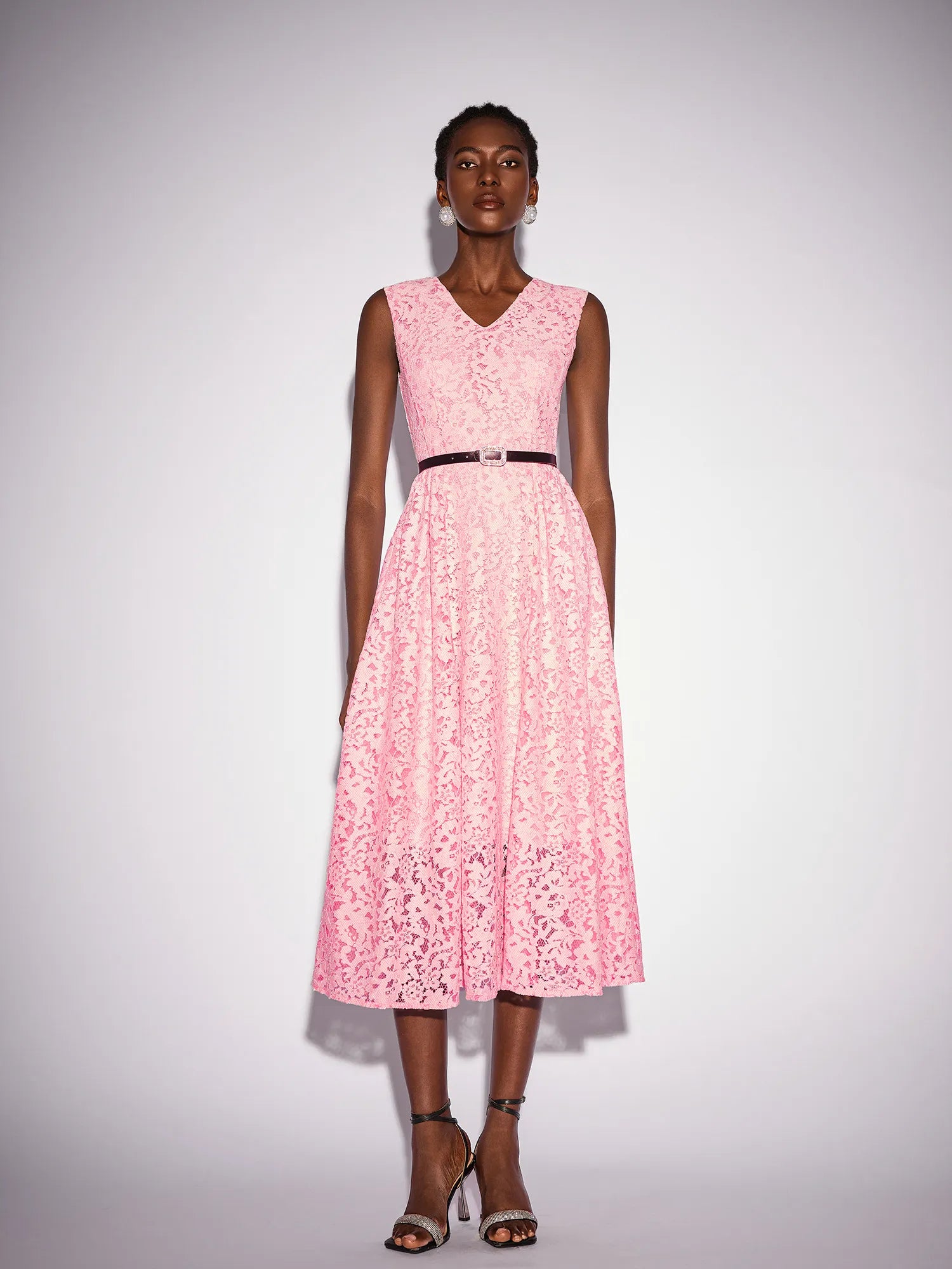 Floral Panel Cutout Sleeveless Midi Dress|NOOSGOP