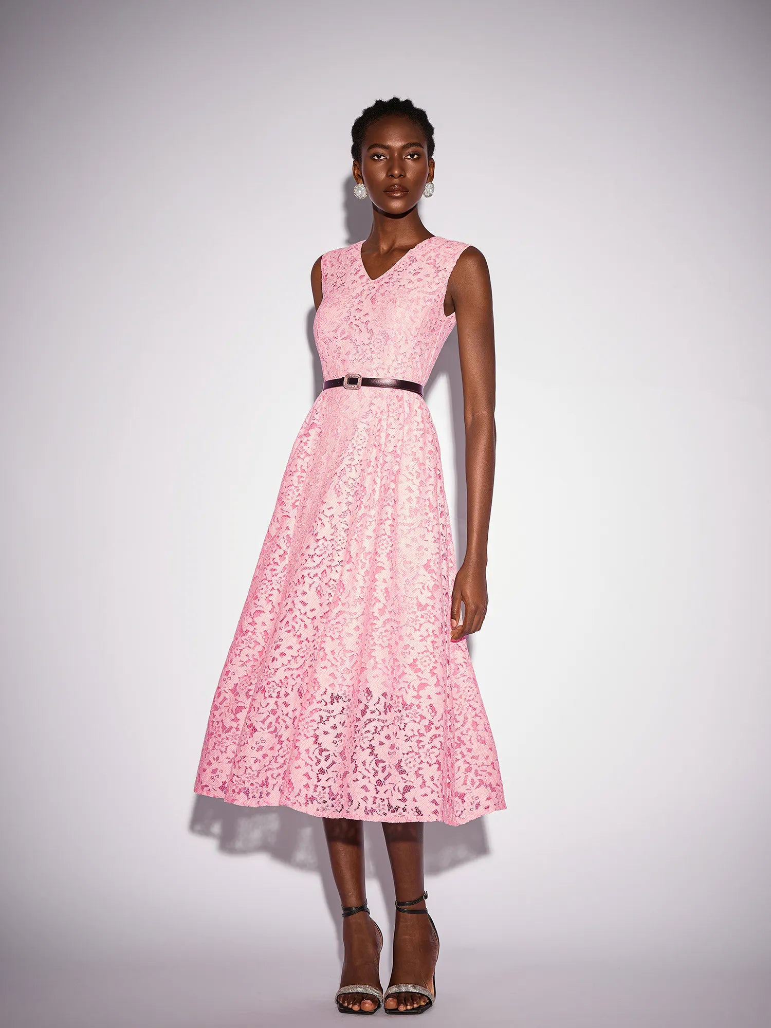 Floral Panel Cutout Sleeveless Midi Dress|NOOSGOP