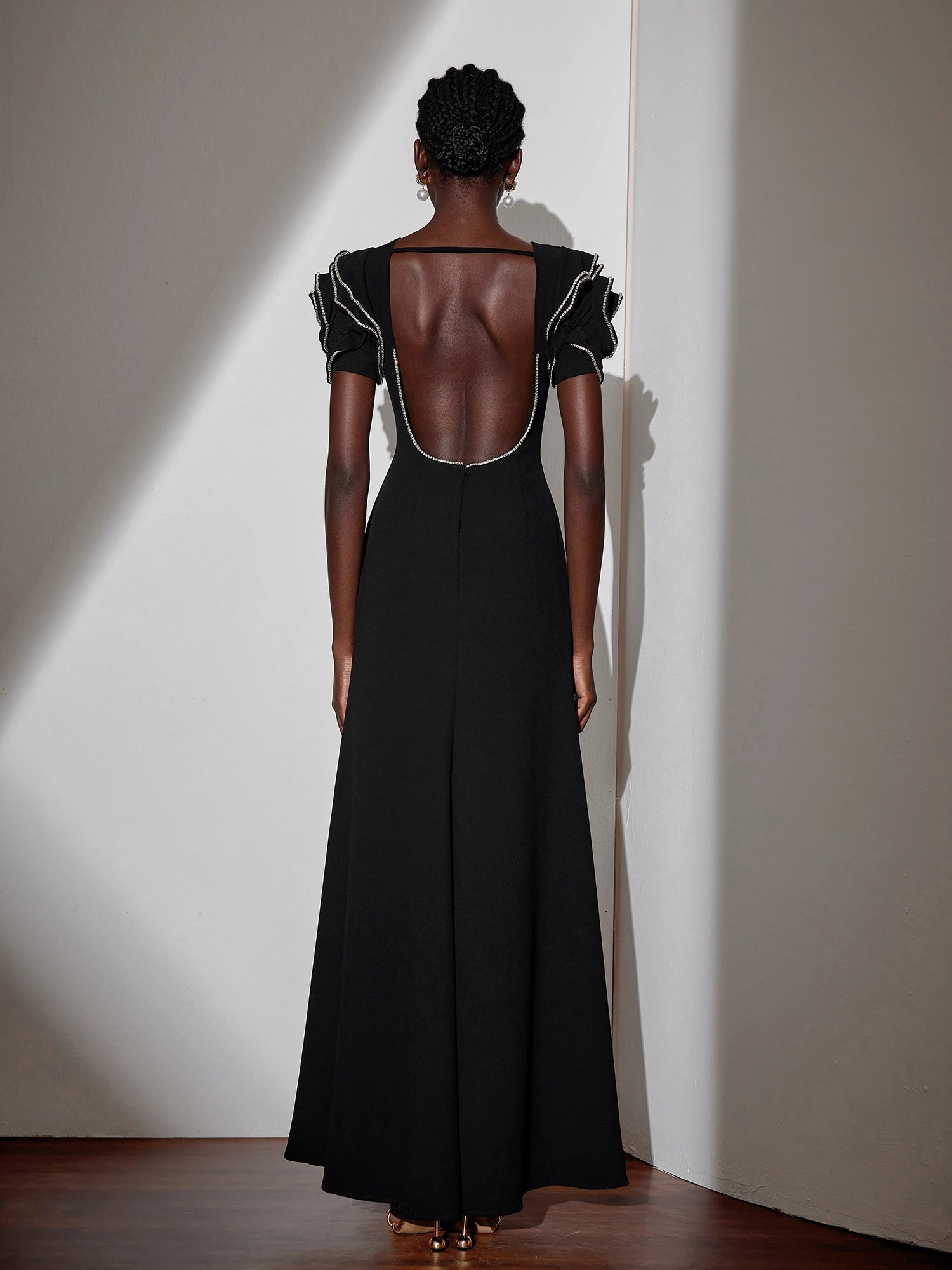 Floral Ruched Short Sleeve Crew Neck Maxi Dress|NOOSGOP