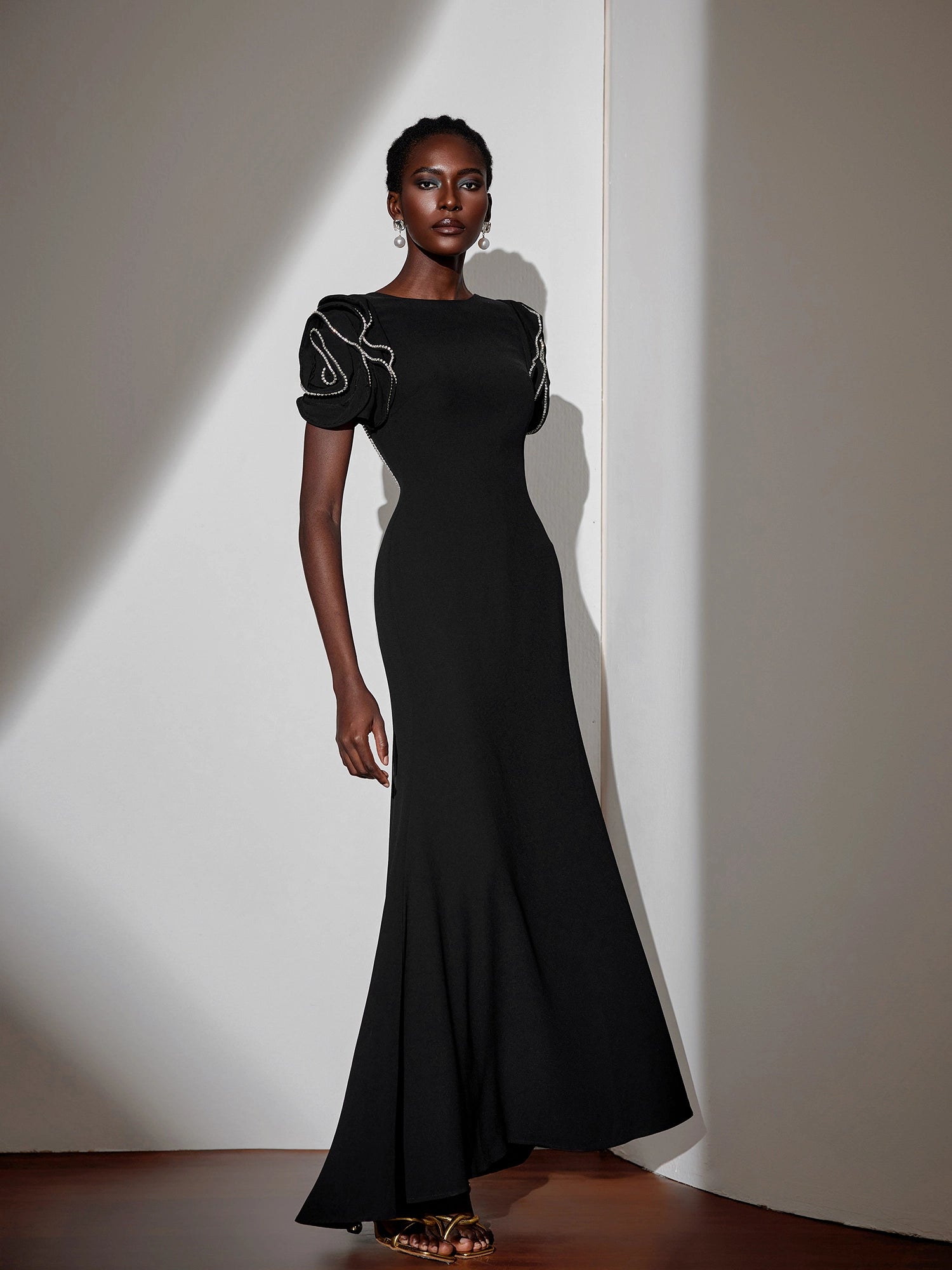 Floral Ruched Short Sleeve Crew Neck Maxi Dress|NOOSGOP