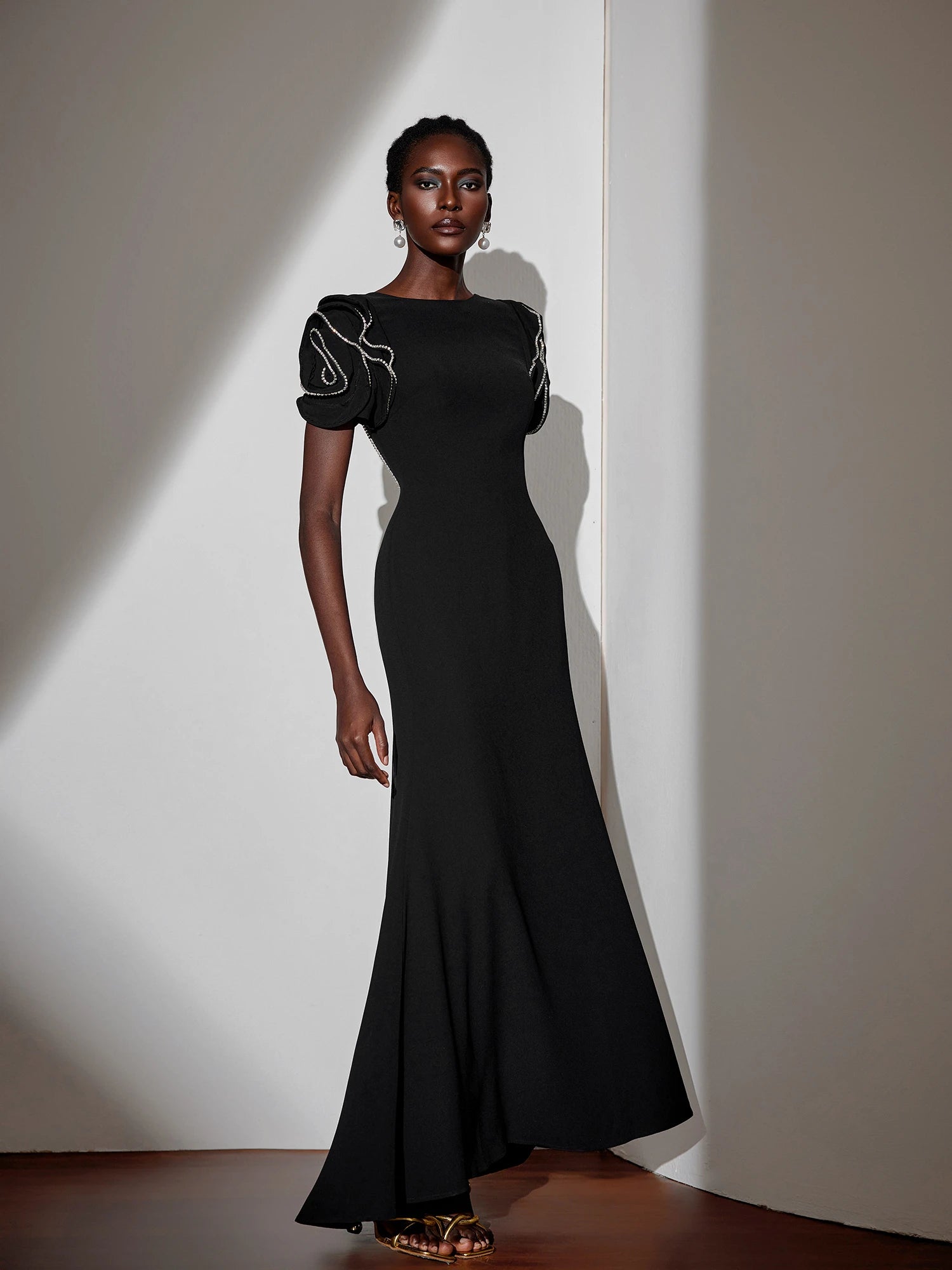 Floral Ruched Short Sleeve Crew Neck Maxi Dress|NOOSGOP