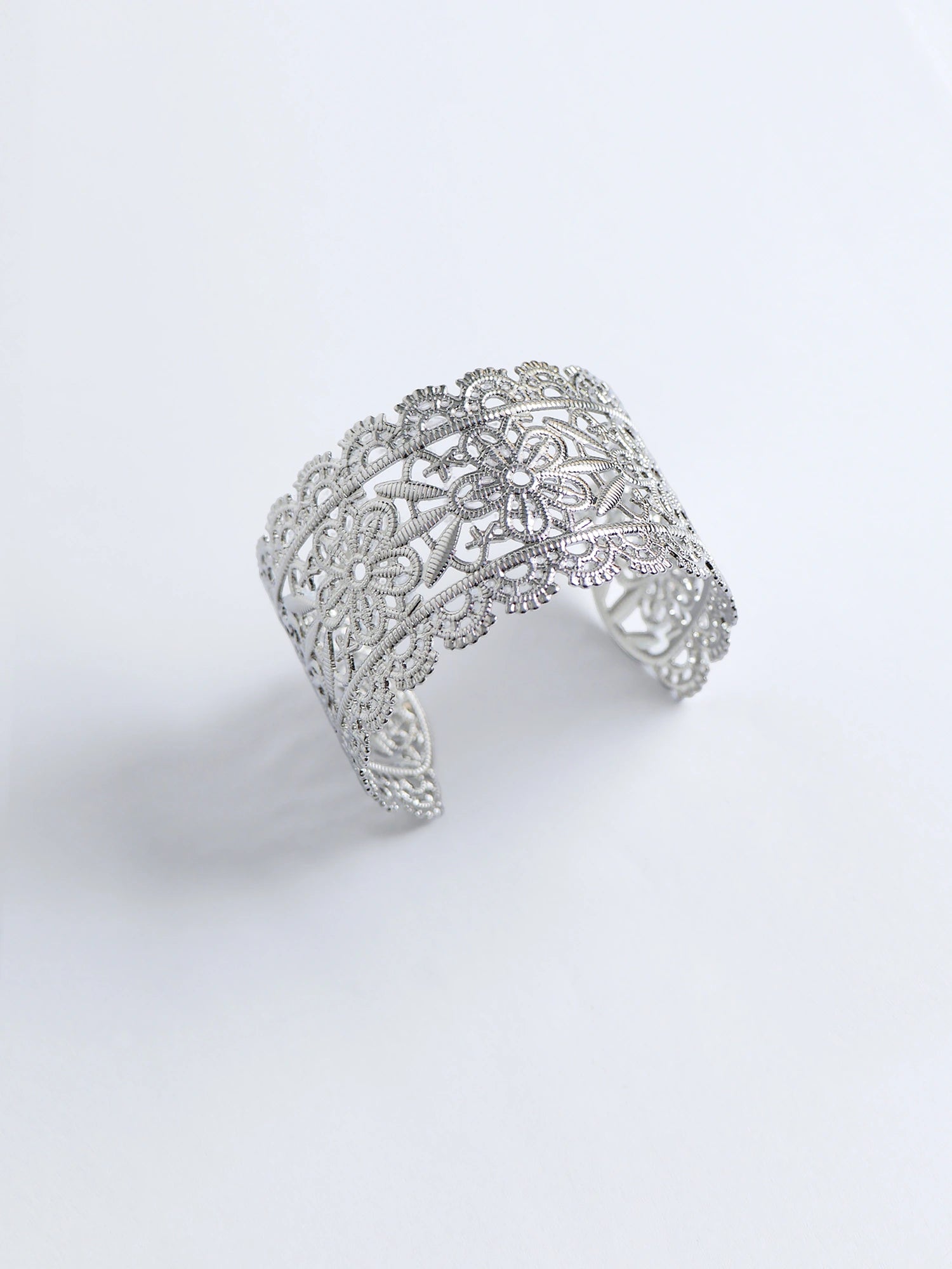 Gold Vintage Flower Cuff Bangle Bracelet|NOOSGOP