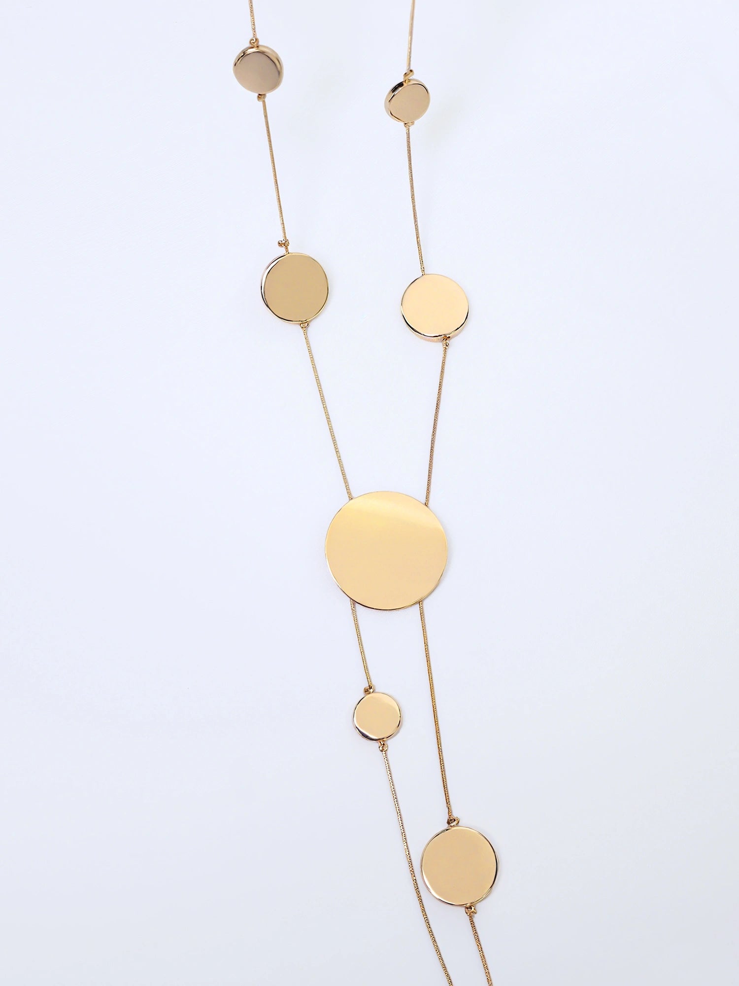 Golden Circular Design Necklace|NOOSGOP