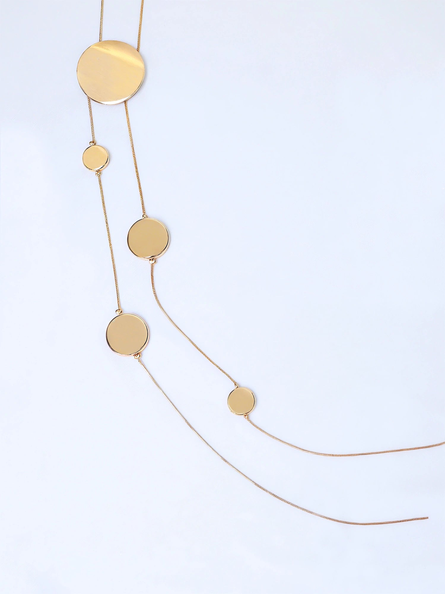 Golden Circular Design Necklace|NOOSGOP