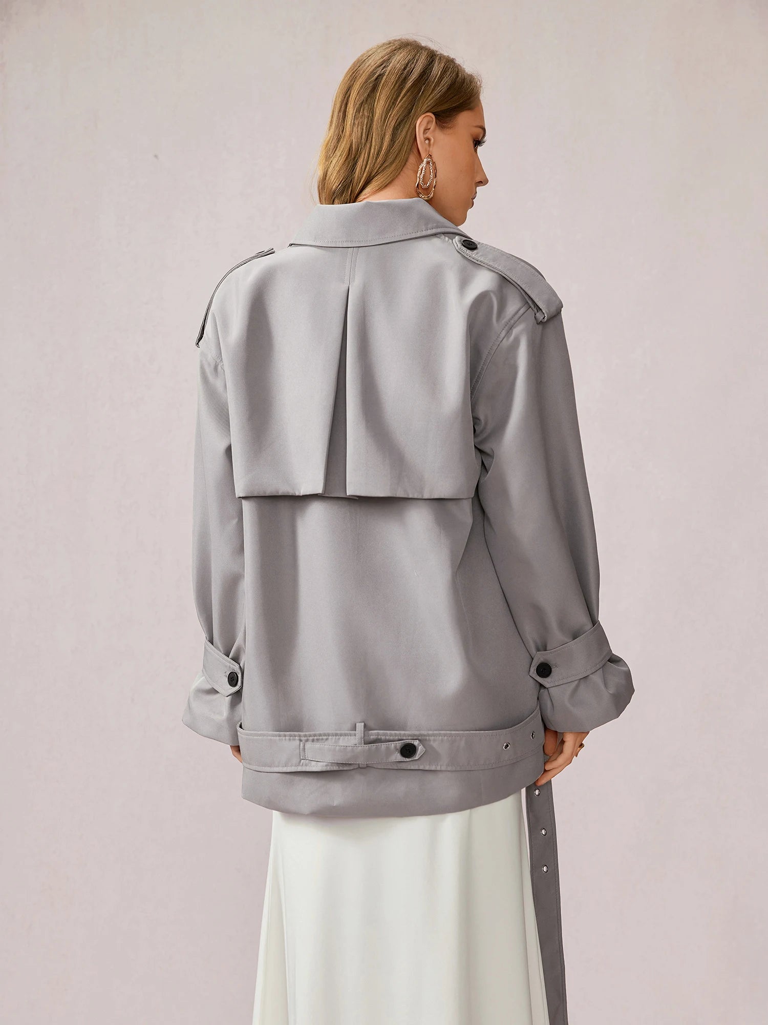 Gray Utility-Inspired Commuting Coat|NOOSGOP