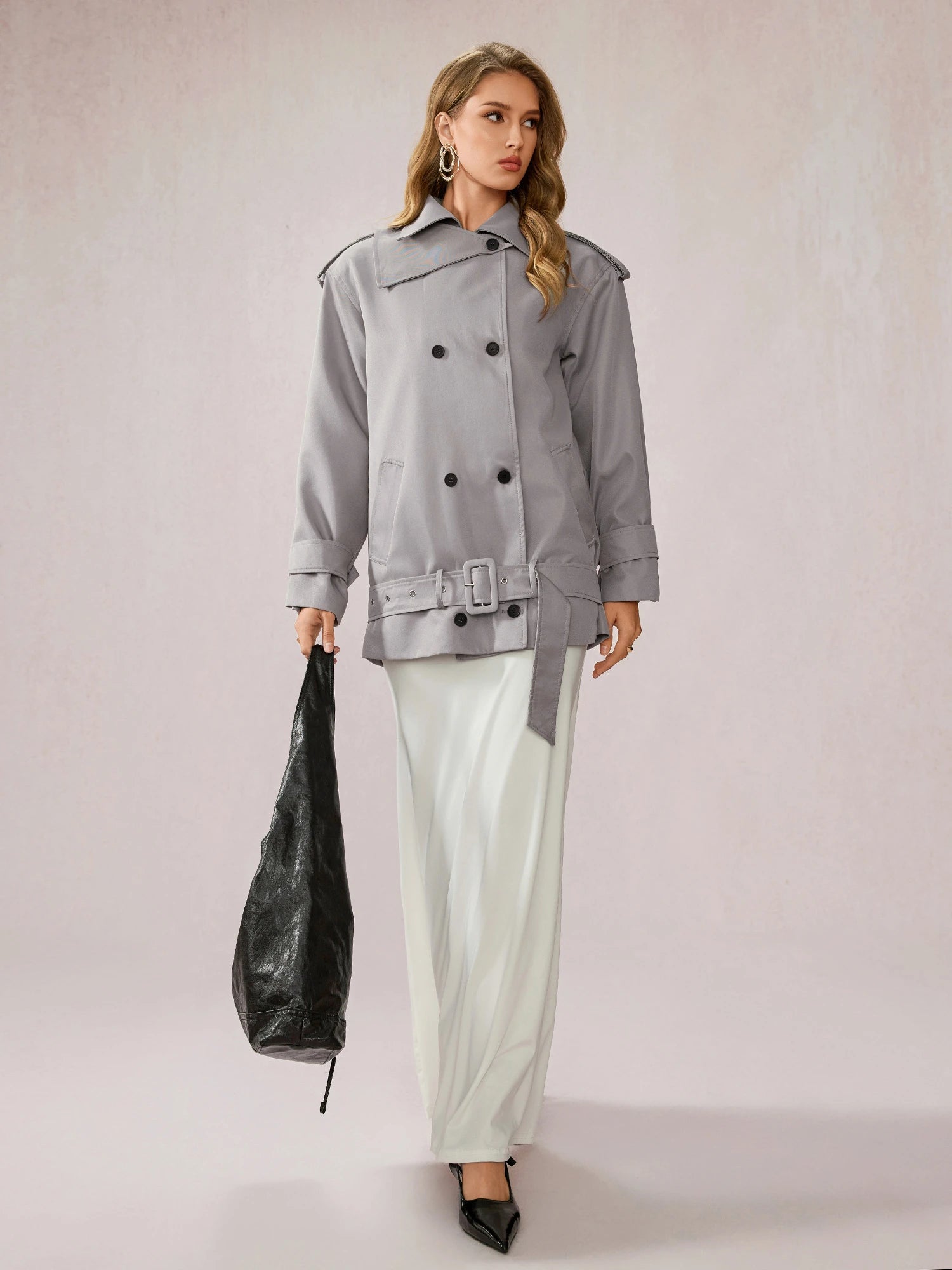 Gray Utility-Inspired Commuting Coat|NOOSGOP