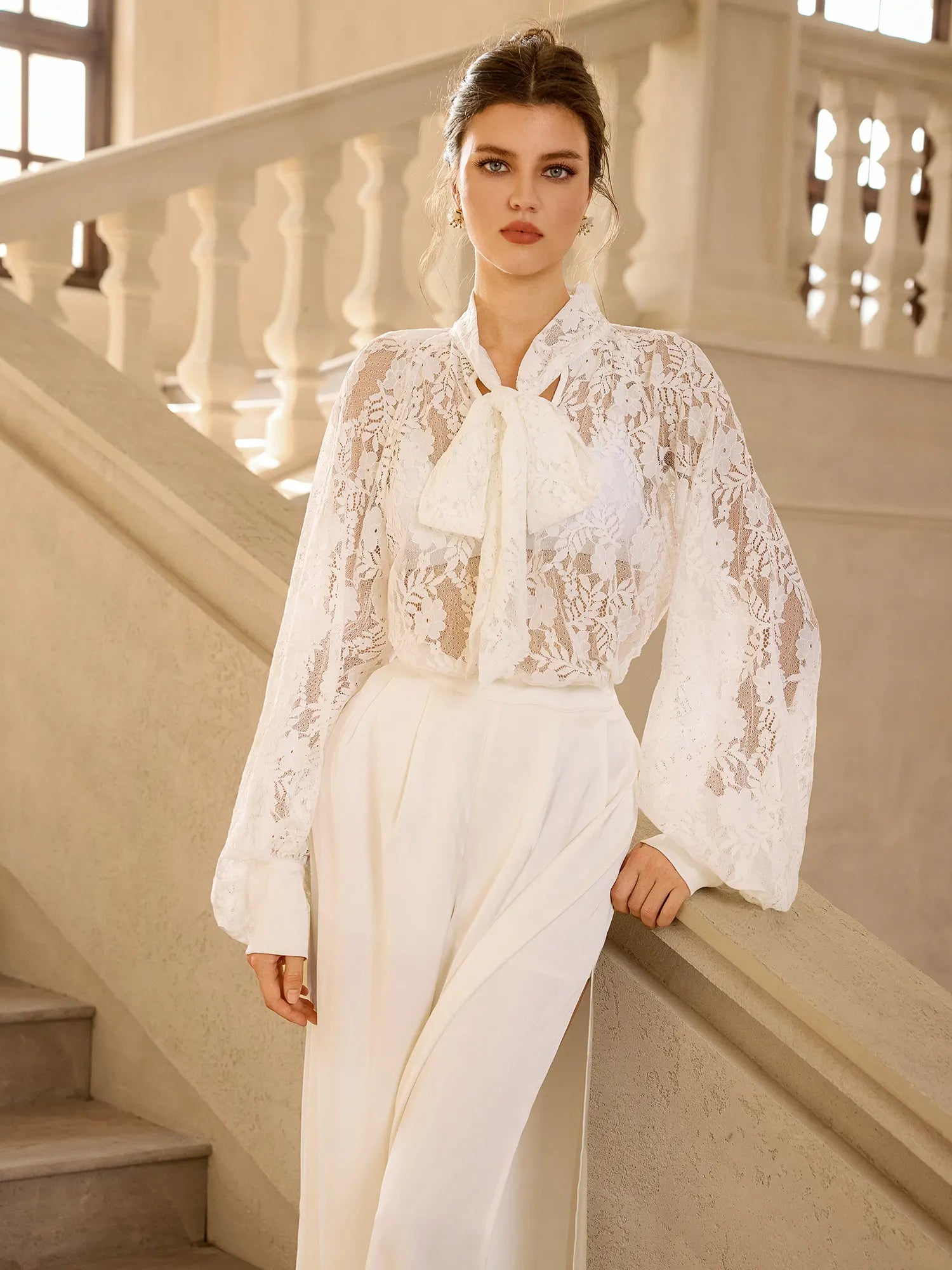 Leaf Print Mesh Tie Waist Maxi Dress|NOOSGOP