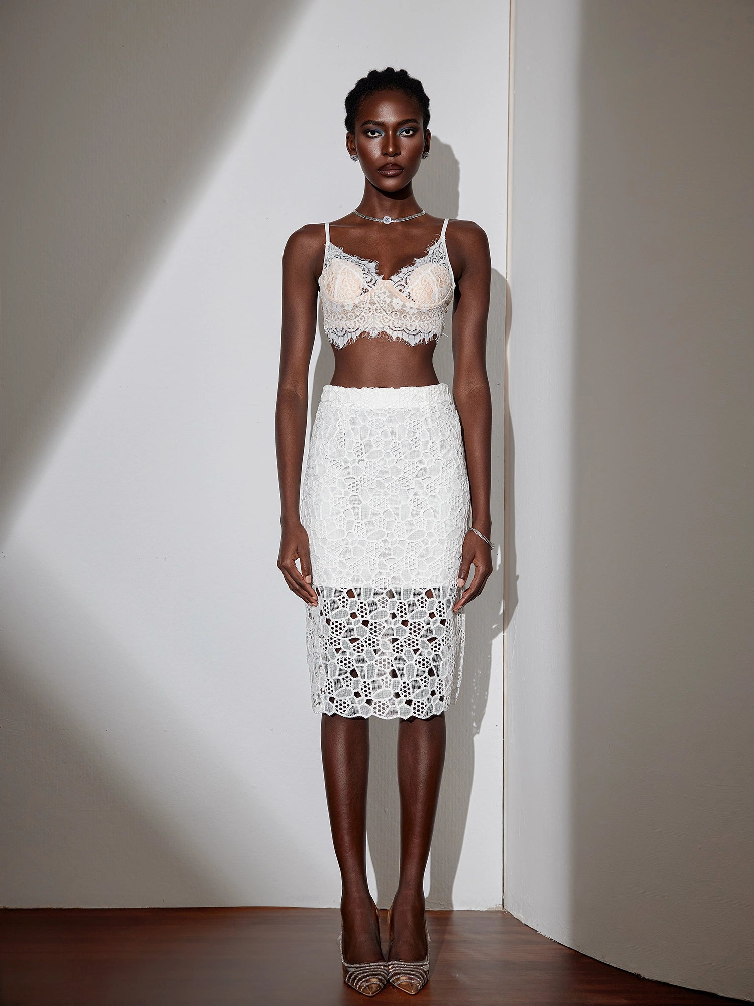 Mesh Cut-Out Skirt|NOOSGOP