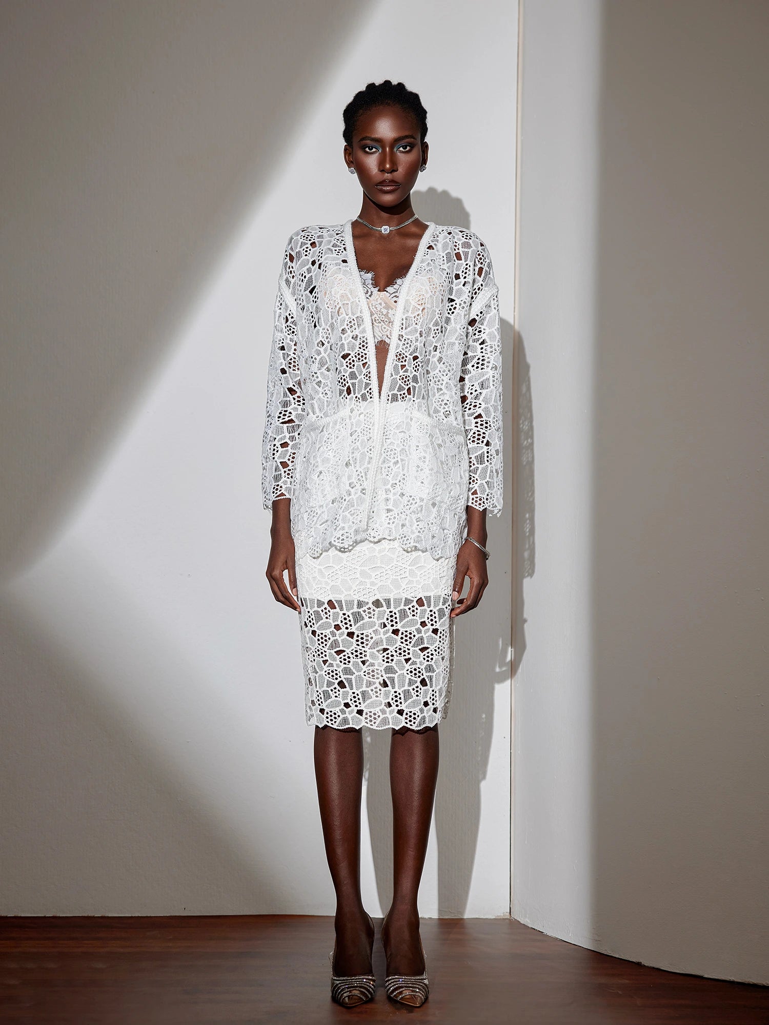 Mesh Cut-Out Skirt|NOOSGOP