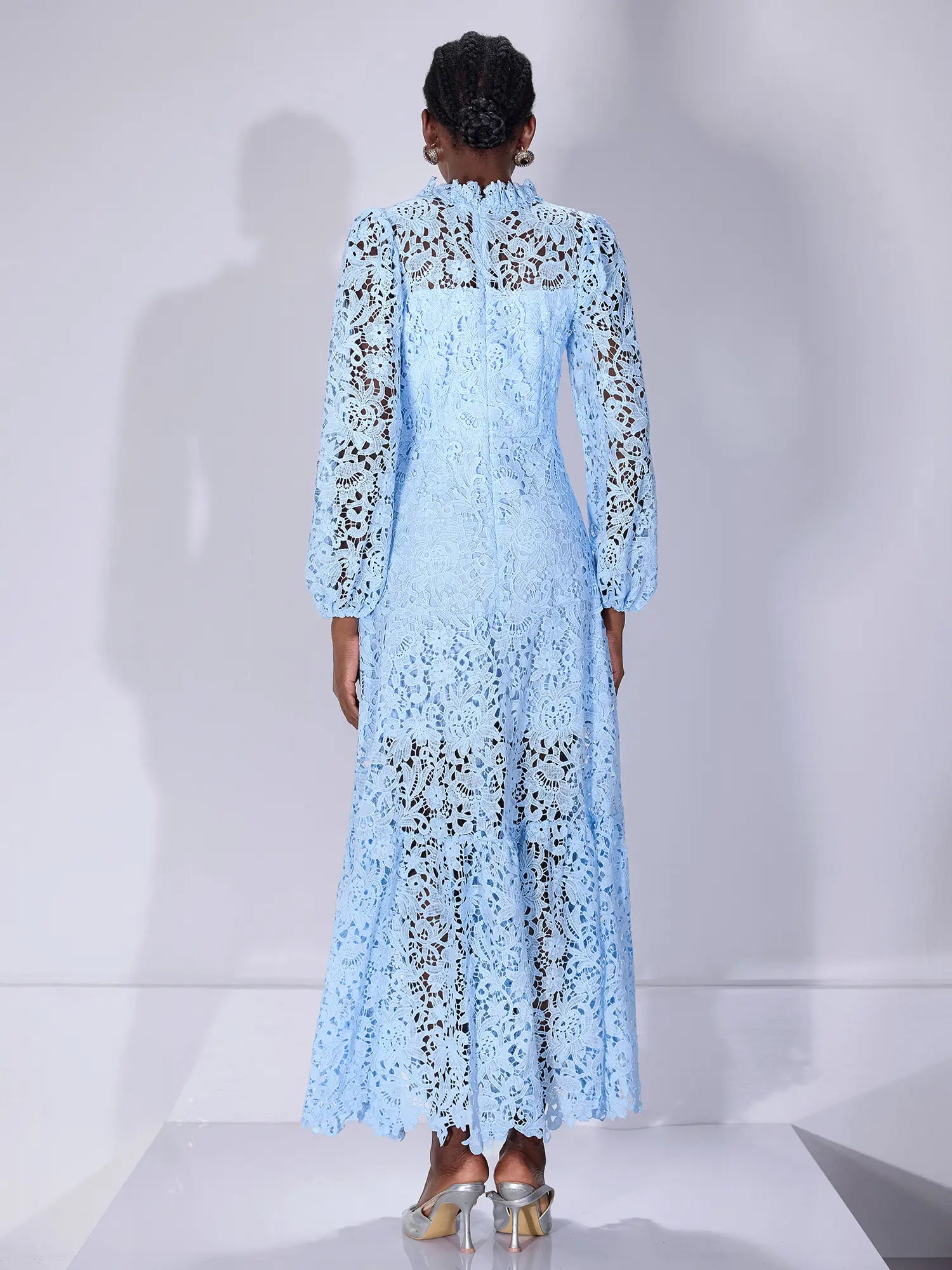 Printed Cutout Crew Neck Midi Dress|NOOSGOP