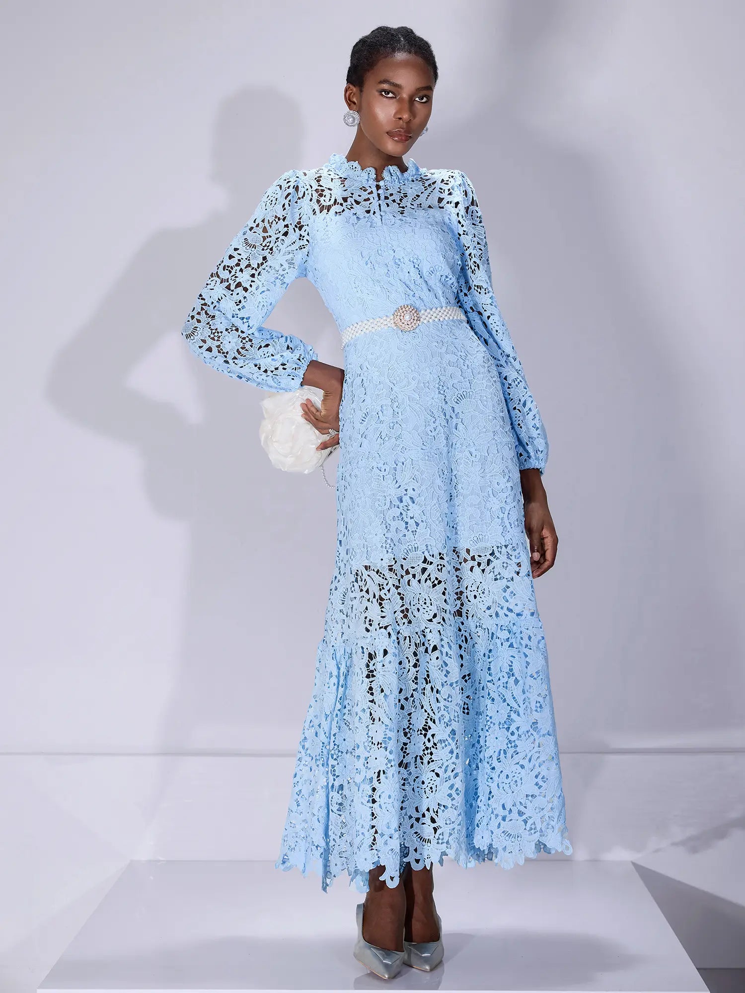 Printed Cutout Crew Neck Midi Dress|NOOSGOP