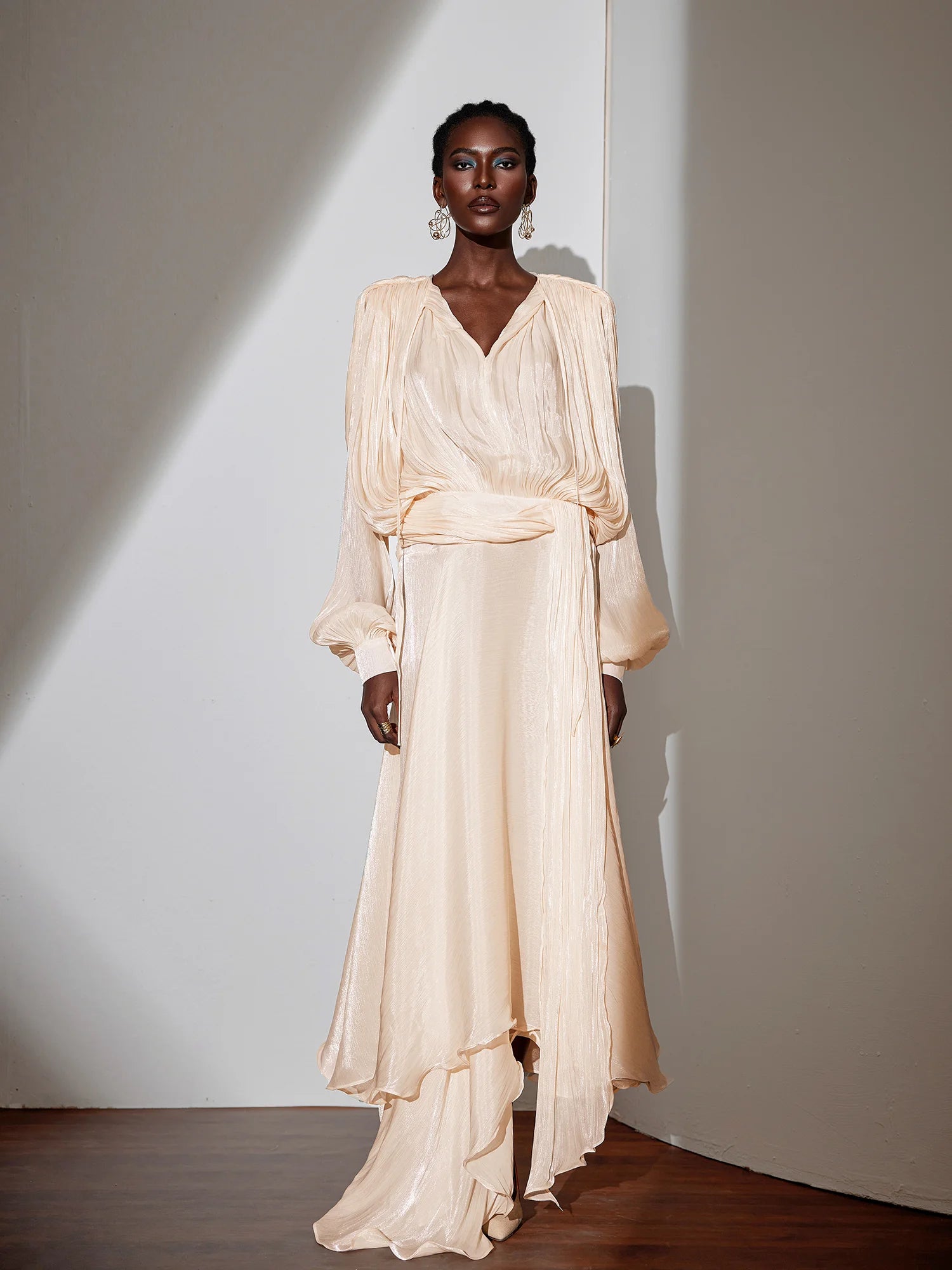 Satin Tie-Strap Maxi Dress|NOOSGOP