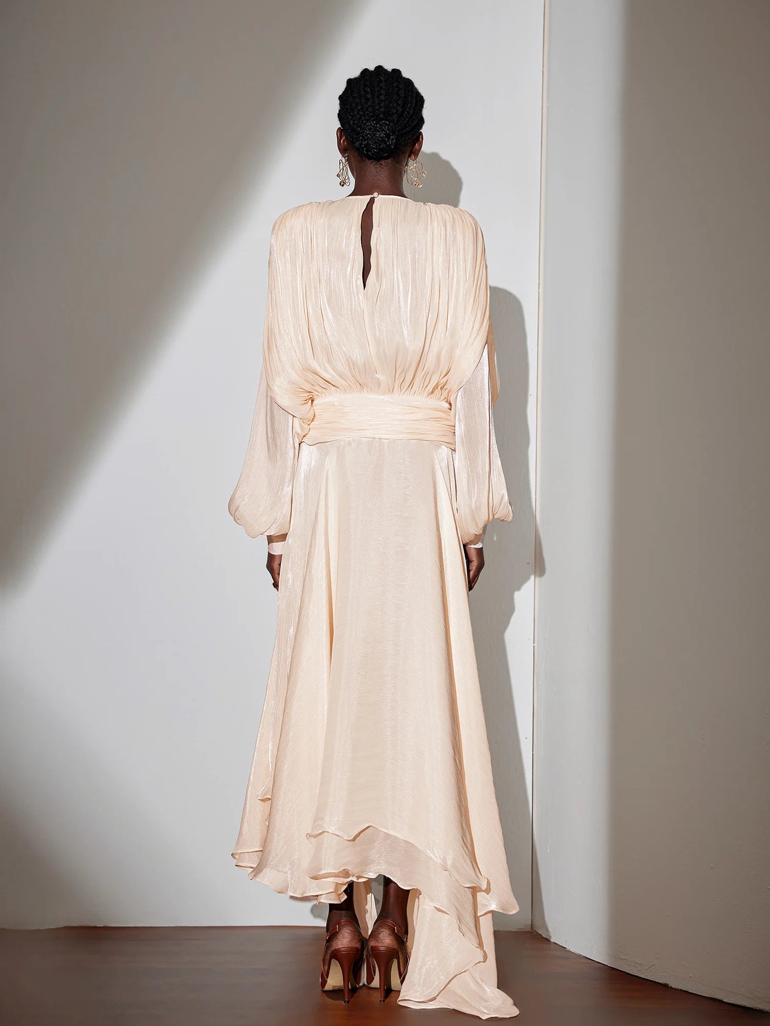 Satin Tie-Strap Maxi Dress|NOOSGOP