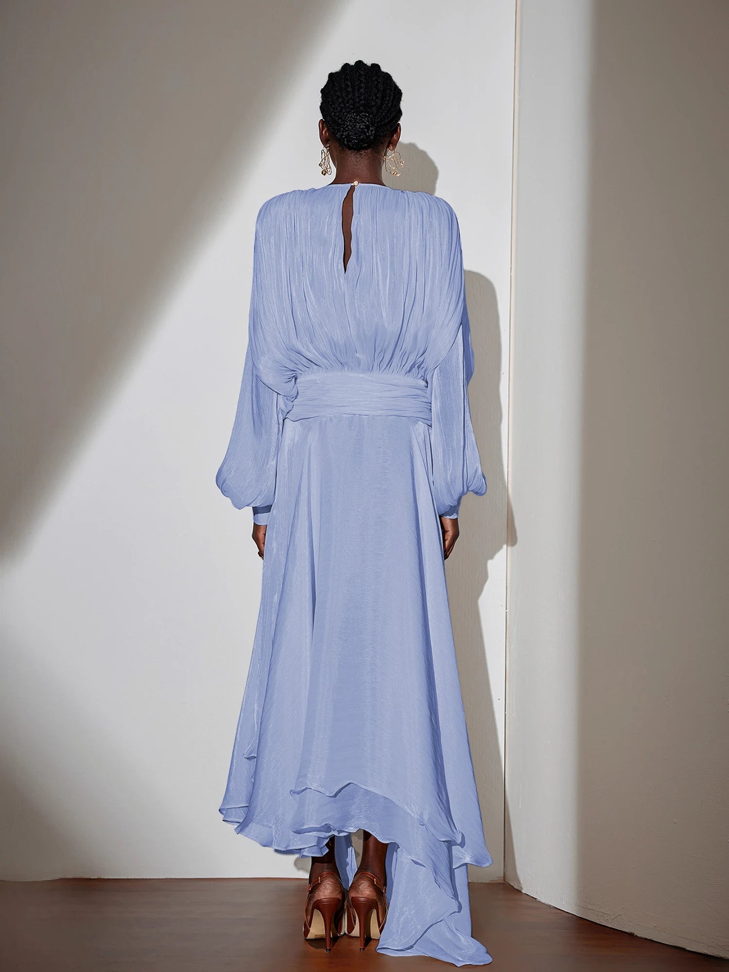 Satin Tie-Strap Maxi Dress|NOOSGOP