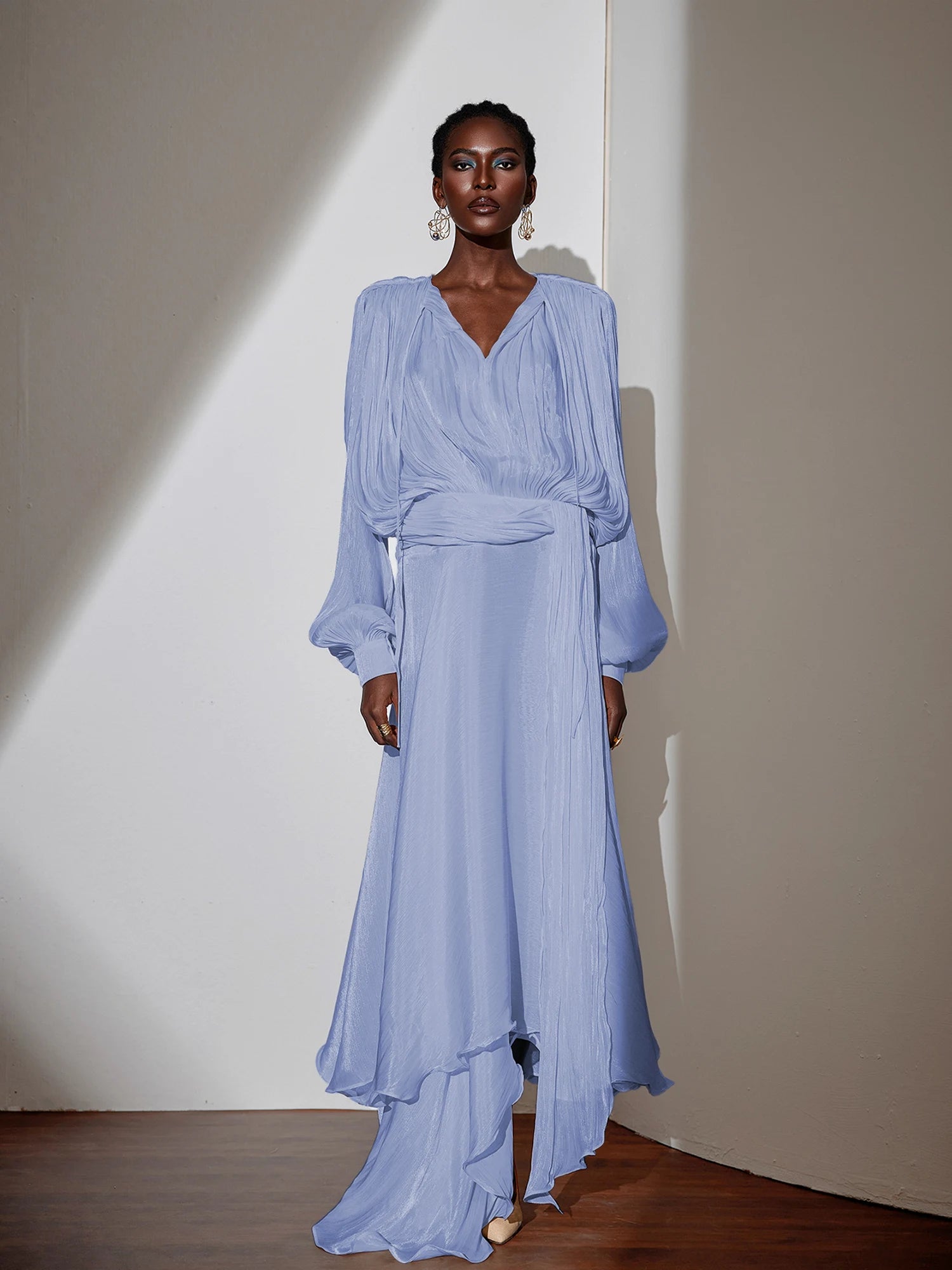 Satin Tie-Strap Maxi Dress|NOOSGOP