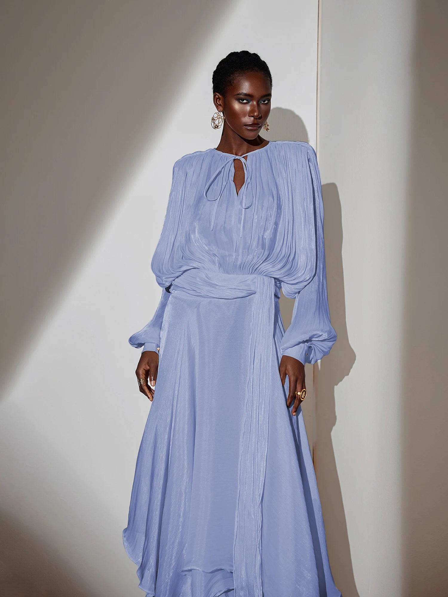 Satin Tie-Strap Maxi Dress|NOOSGOP