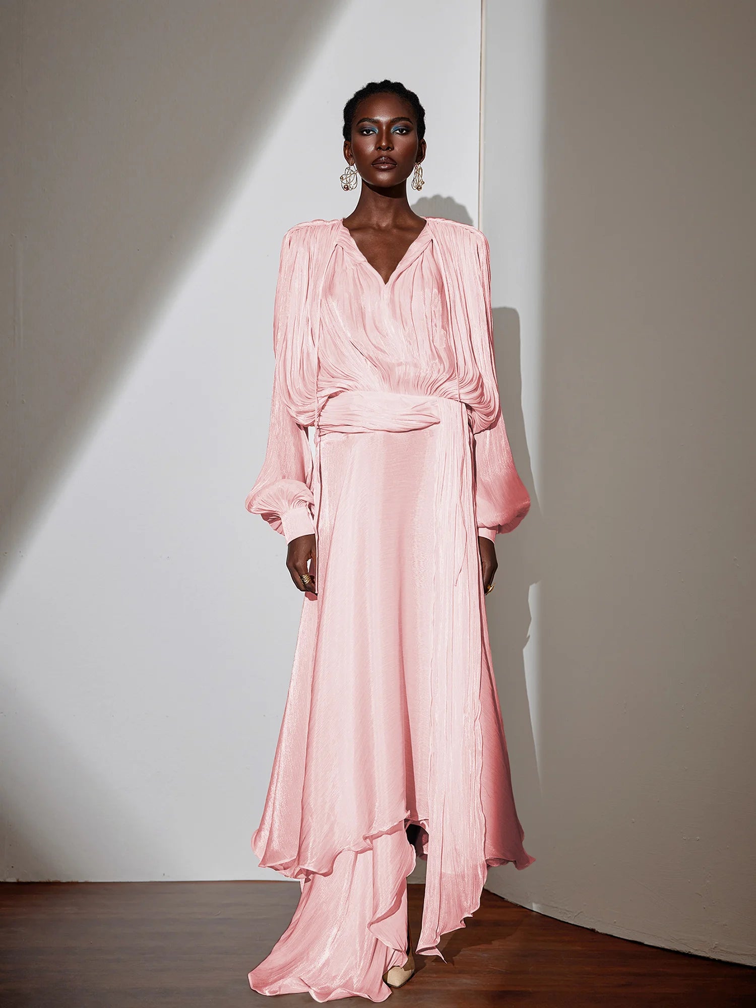 Satin Tie-Strap Maxi Dress|NOOSGOP