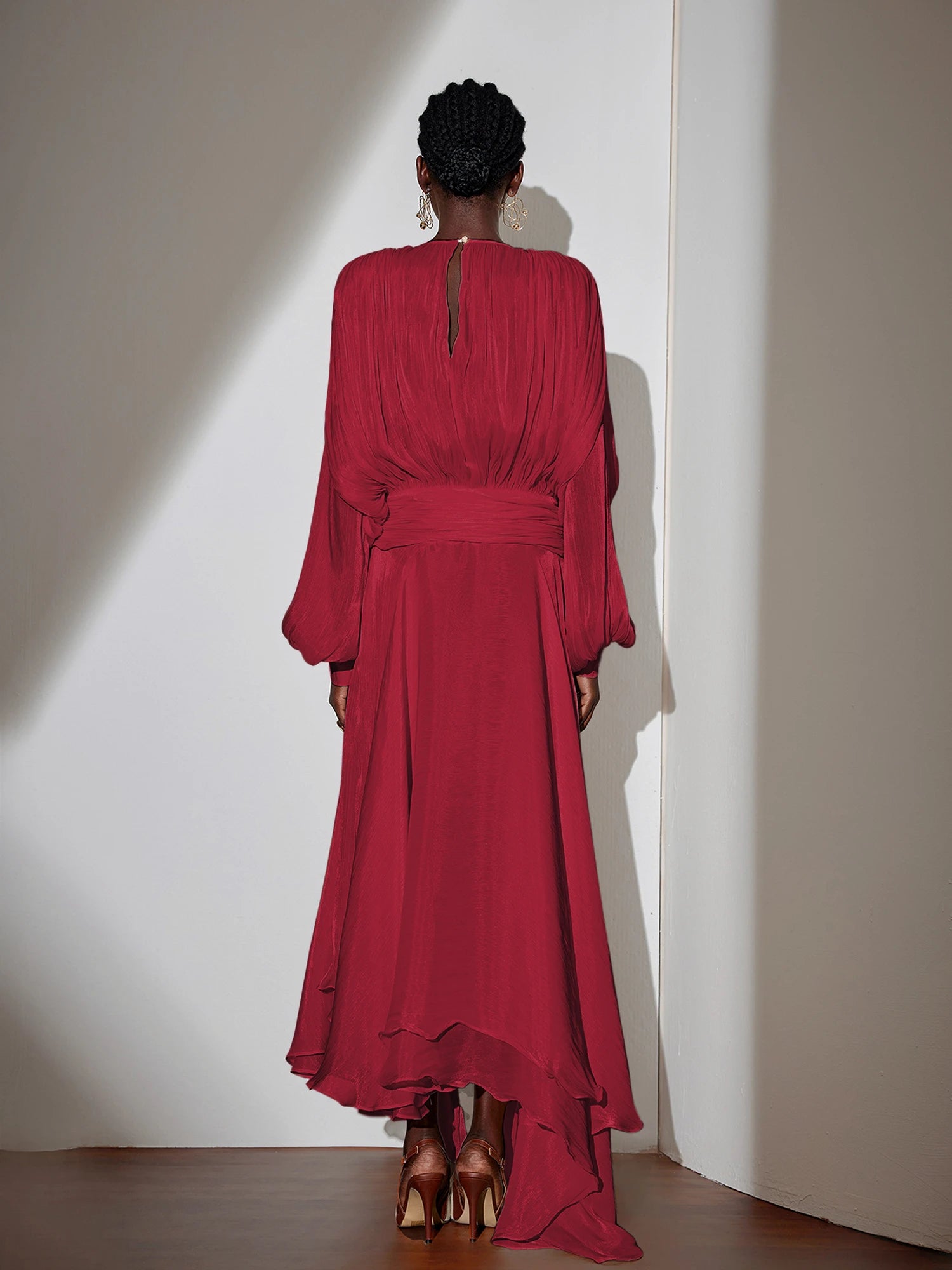 Satin Tie-Strap Maxi Dress|NOOSGOP