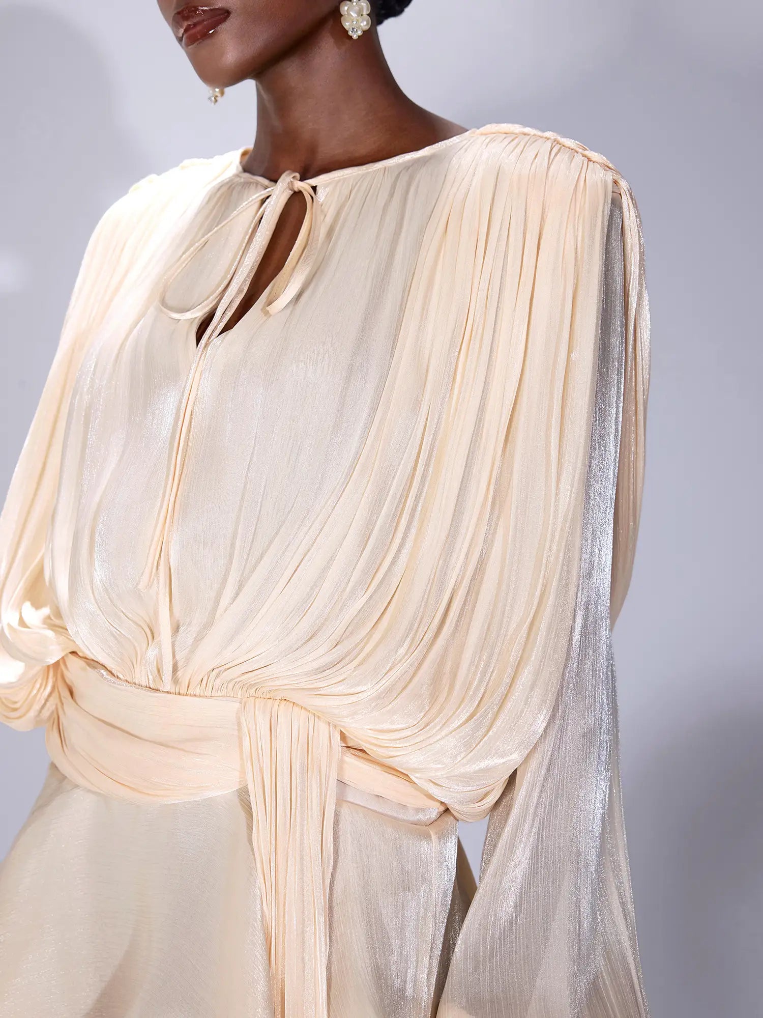 Satin Tie-Strap Mini Dress|NOOSGOP