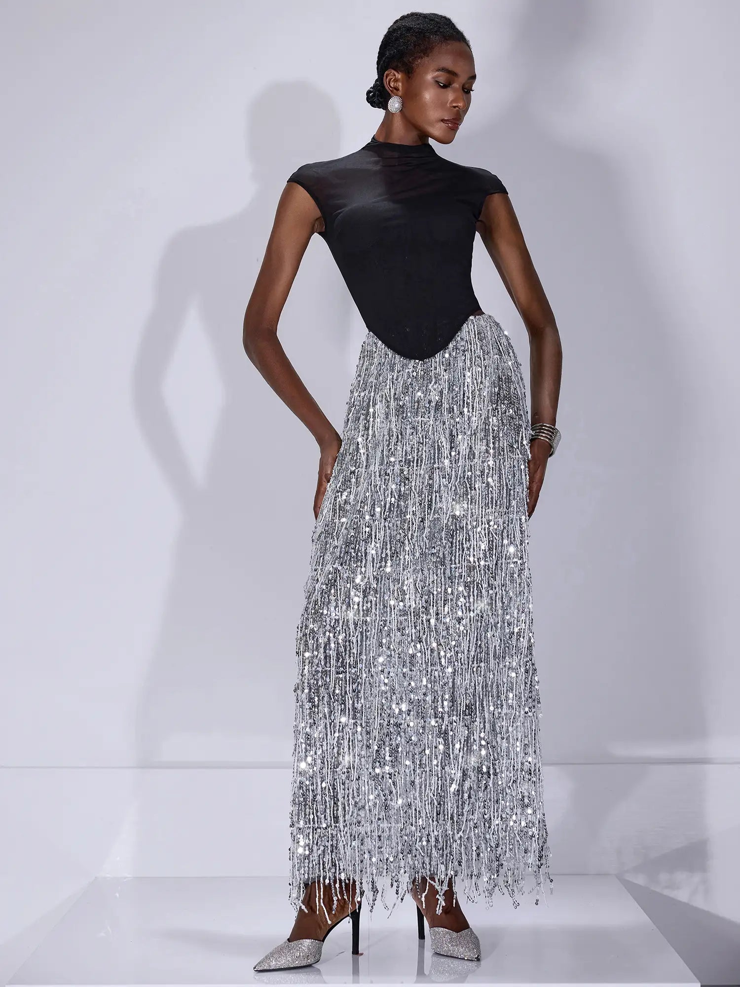 Sequin Tassel Vest Two Set |NOOSGOP