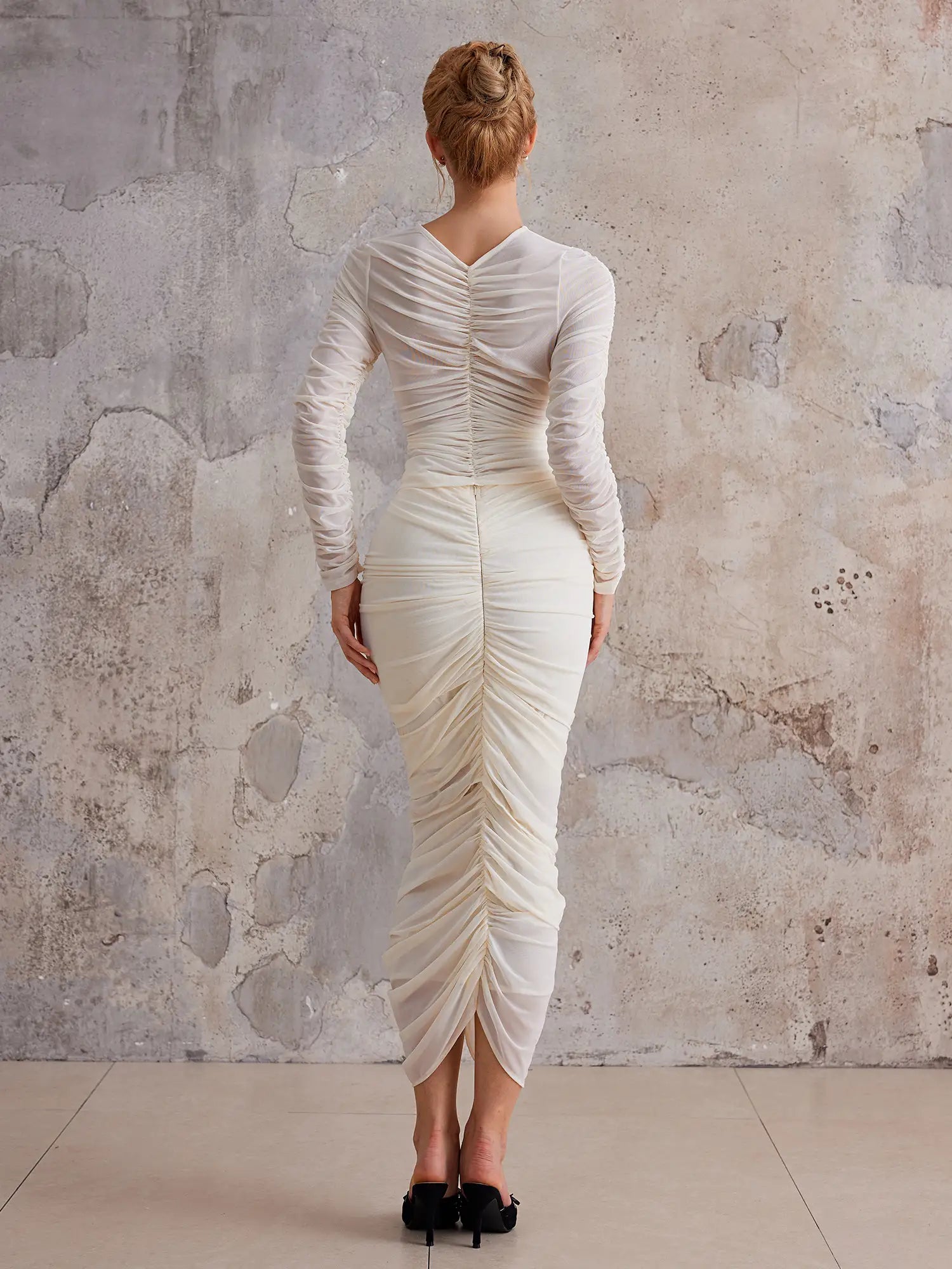 Smocked Bloom-Top & Hip-Hug Skirt Set|NOOSGOP