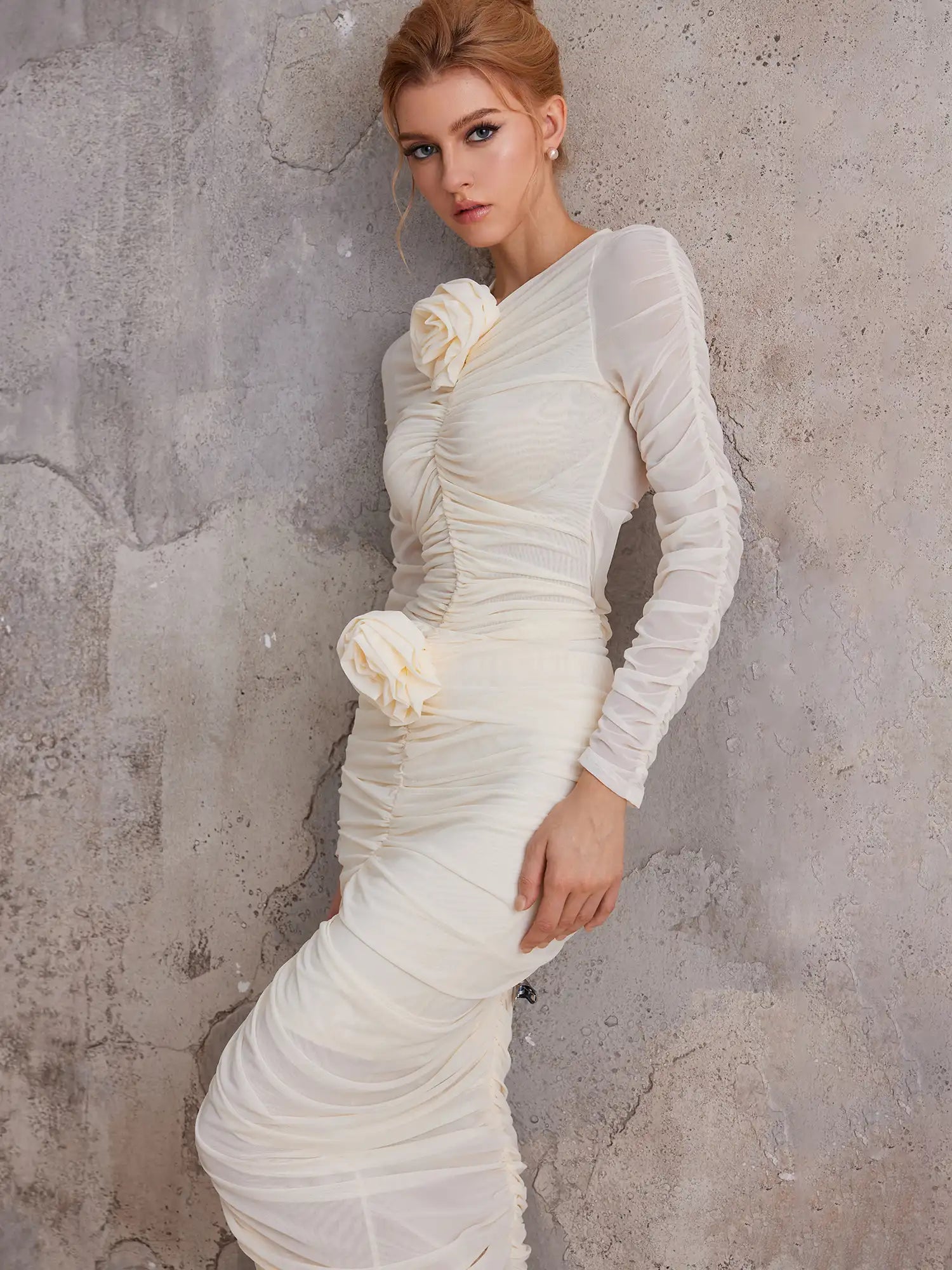 Smocked Bloom-Top & Hip-Hug Skirt Set|NOOSGOP