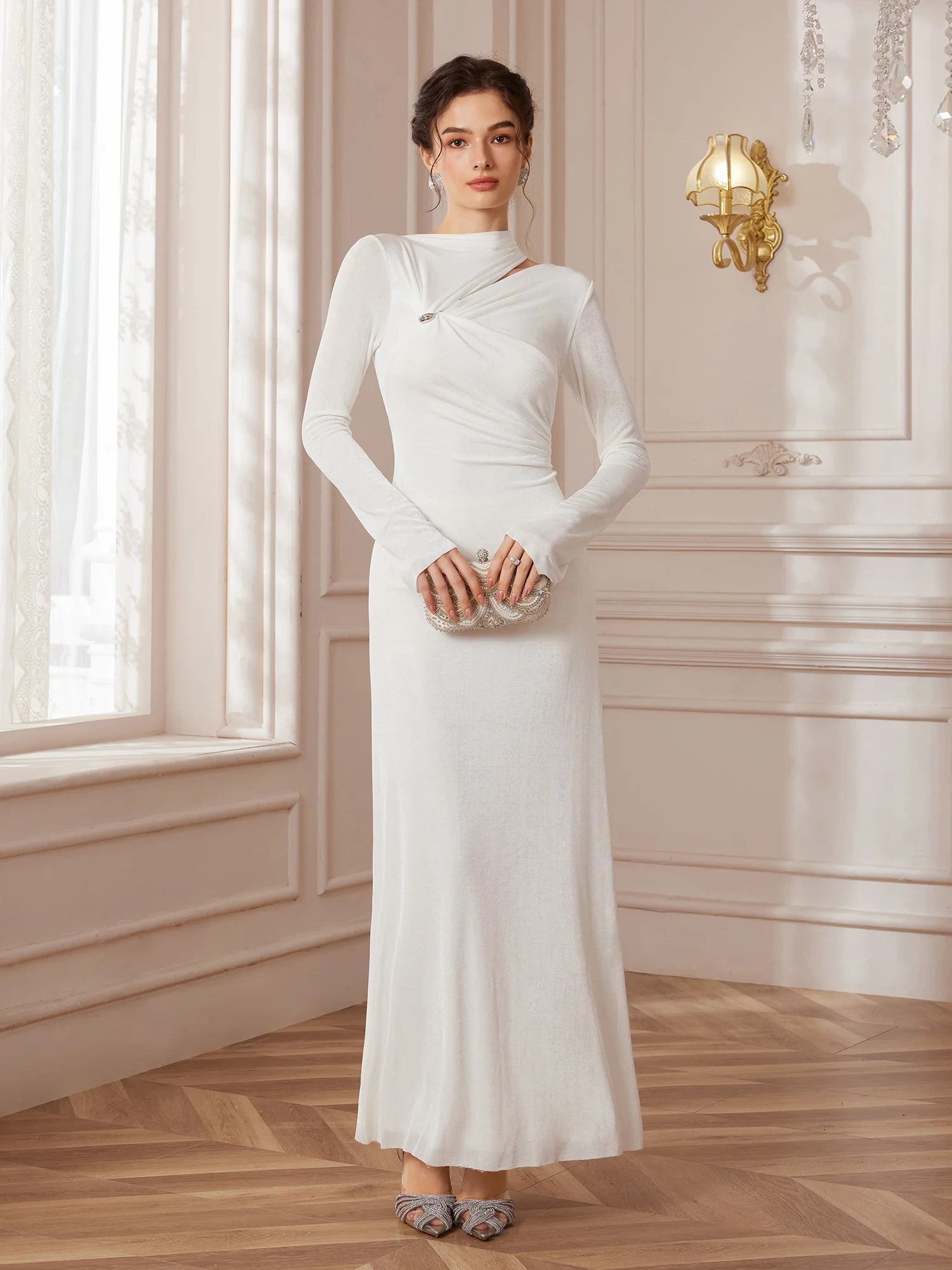 Sovereign Asymmetric Taille Maxi Dress|NOOSGOP