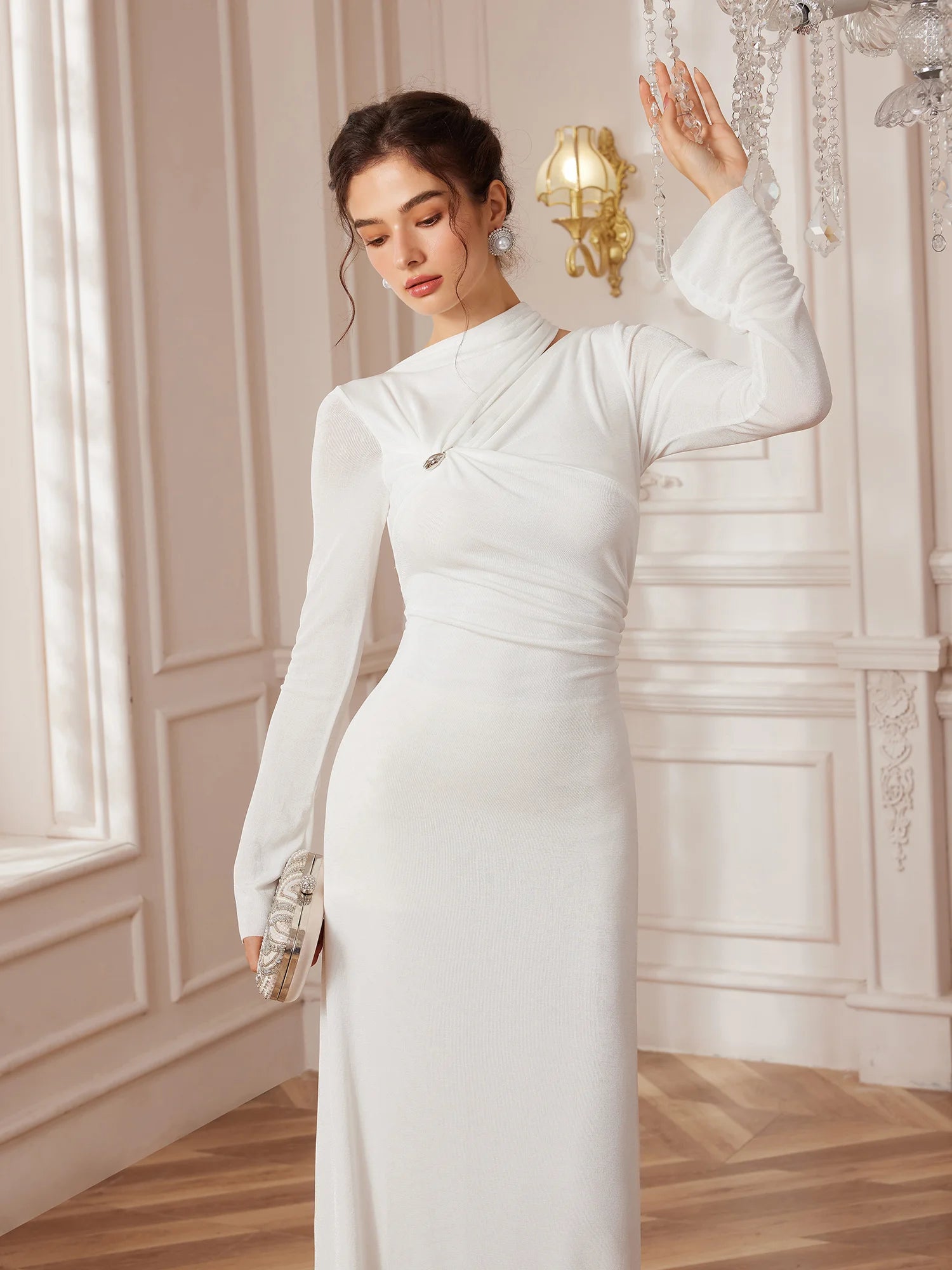 Sovereign Asymmetric Taille Maxi Dress|NOOSGOP