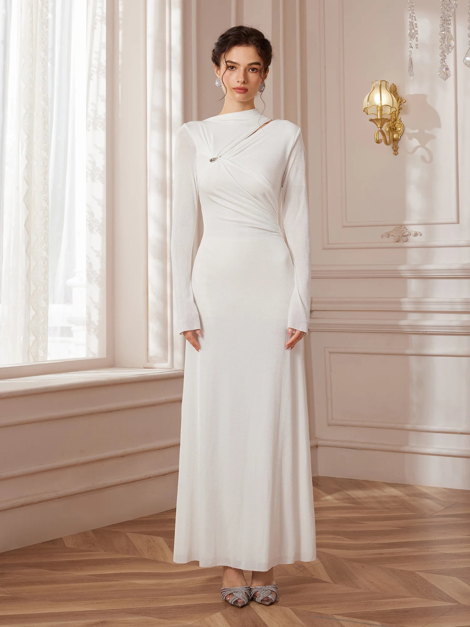 Sovereign Asymmetric Taille Maxi Dress|NOOSGOP