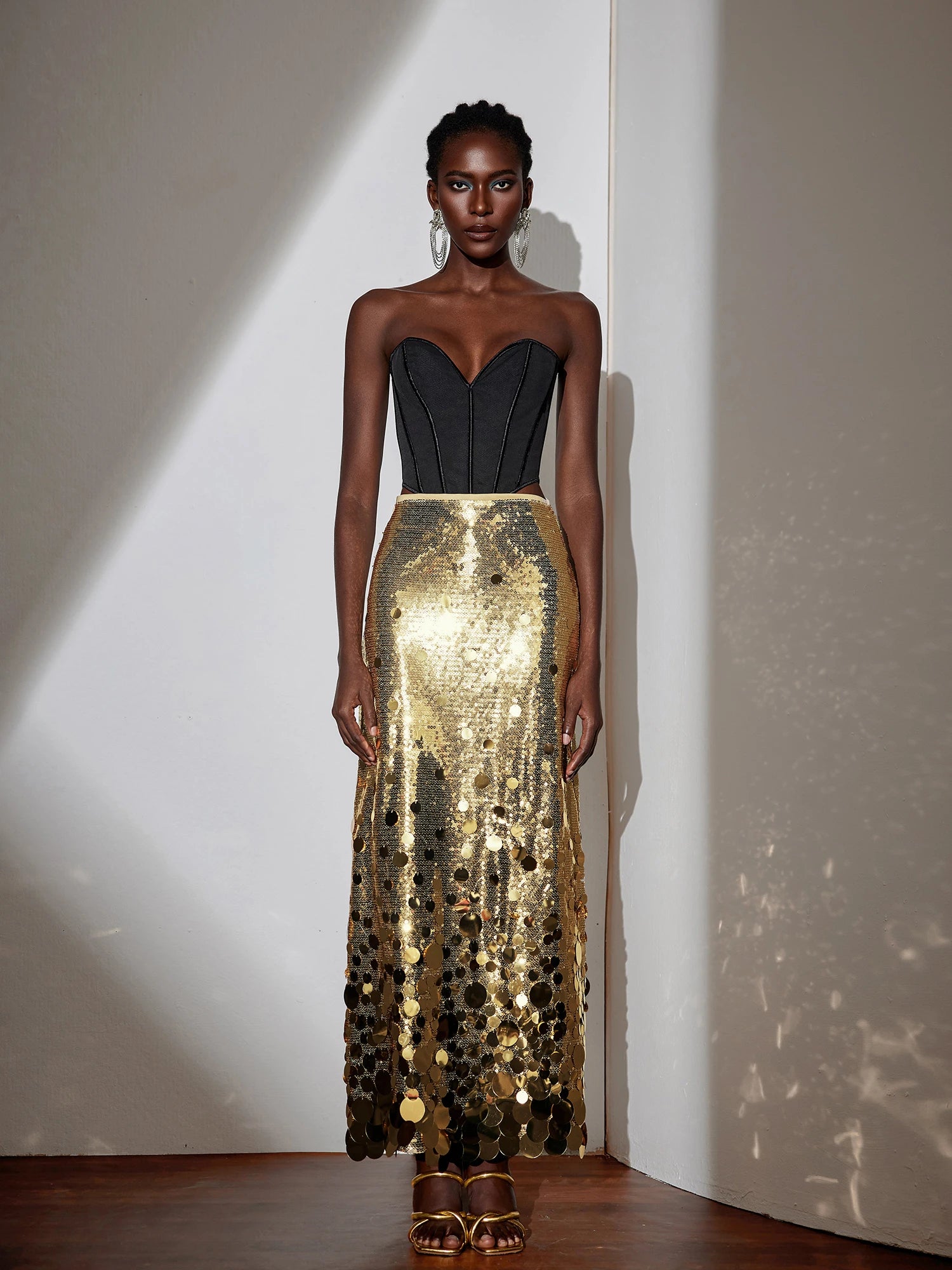 Glamorous Cape Shoulder Ruched Maxi Dress|NOOSGOP