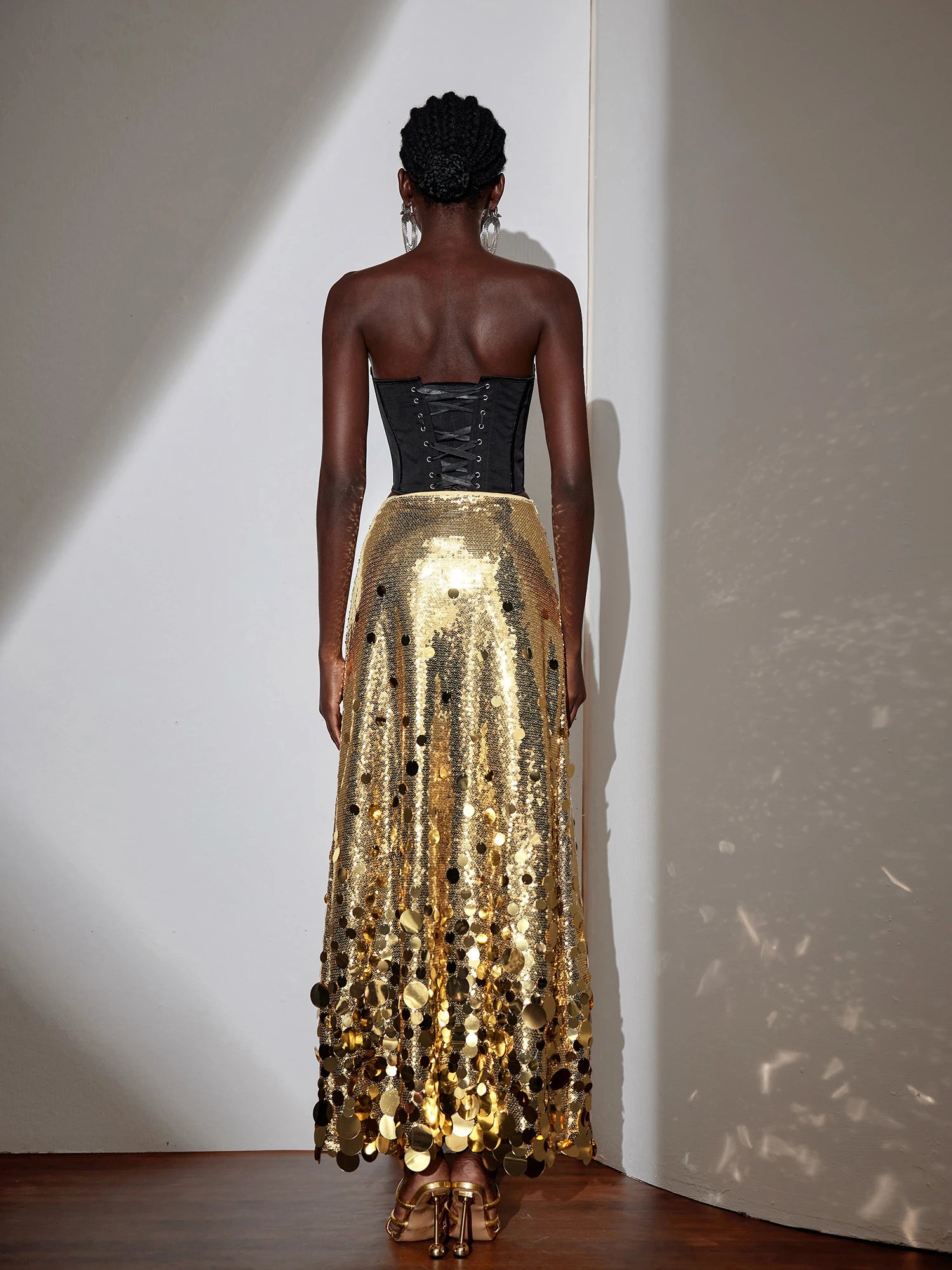 Glamorous Cape Shoulder Ruched Maxi Dress|NOOSGOP