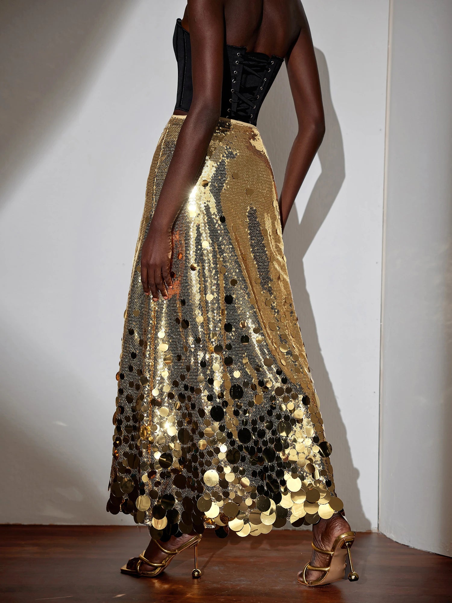 Glamorous Cape Shoulder Ruched Maxi Dress|NOOSGOP