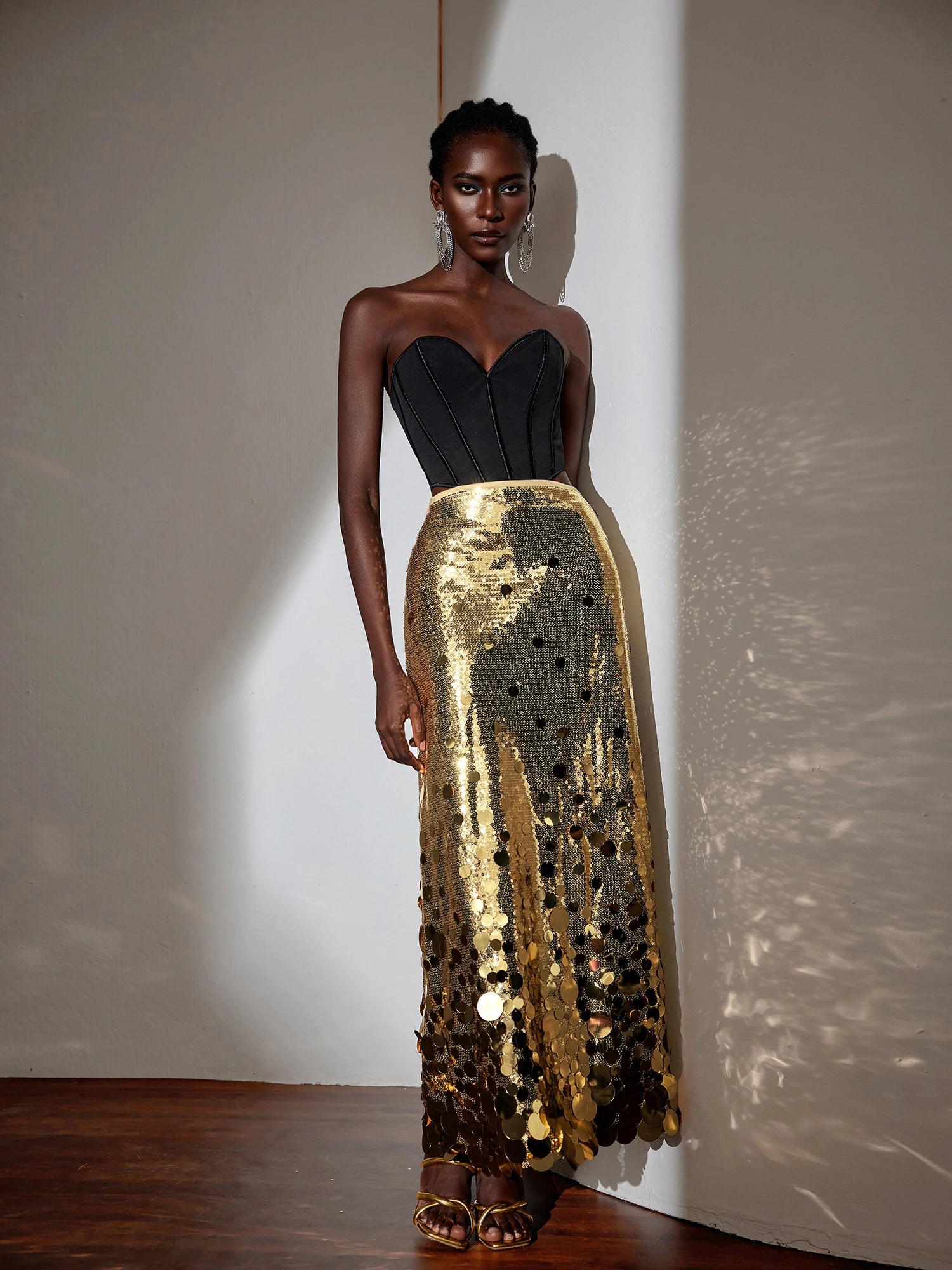 Glamorous Cape Shoulder Ruched Maxi Dress|NOOSGOP