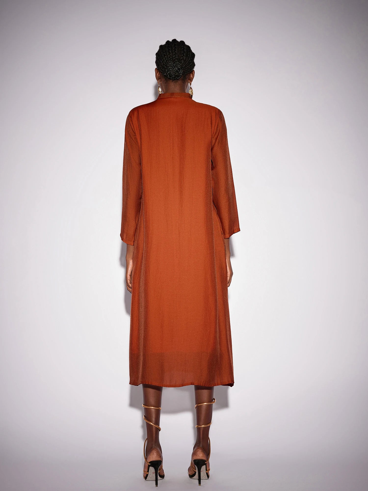 Vintage Embroidered Long Sleeve Loose Maxi Dress|NOOSGOP